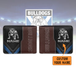 Auspiritmerch Canterbury-Bankstown Bulldogs Personalized Leather Wallet Gift For Fans