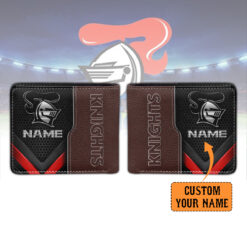 Auspiritmerch Newcastle Knights Personalized Leather Wallet Gift For Fans