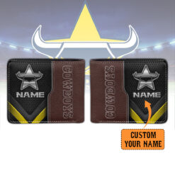 Auspiritmerch North Queensland Cowboys Personalized Leather Wallet Gift For Fans