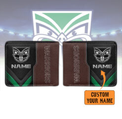Auspiritmerch New Zealand Warriors Personalized Leather Wallet Gift For Fans