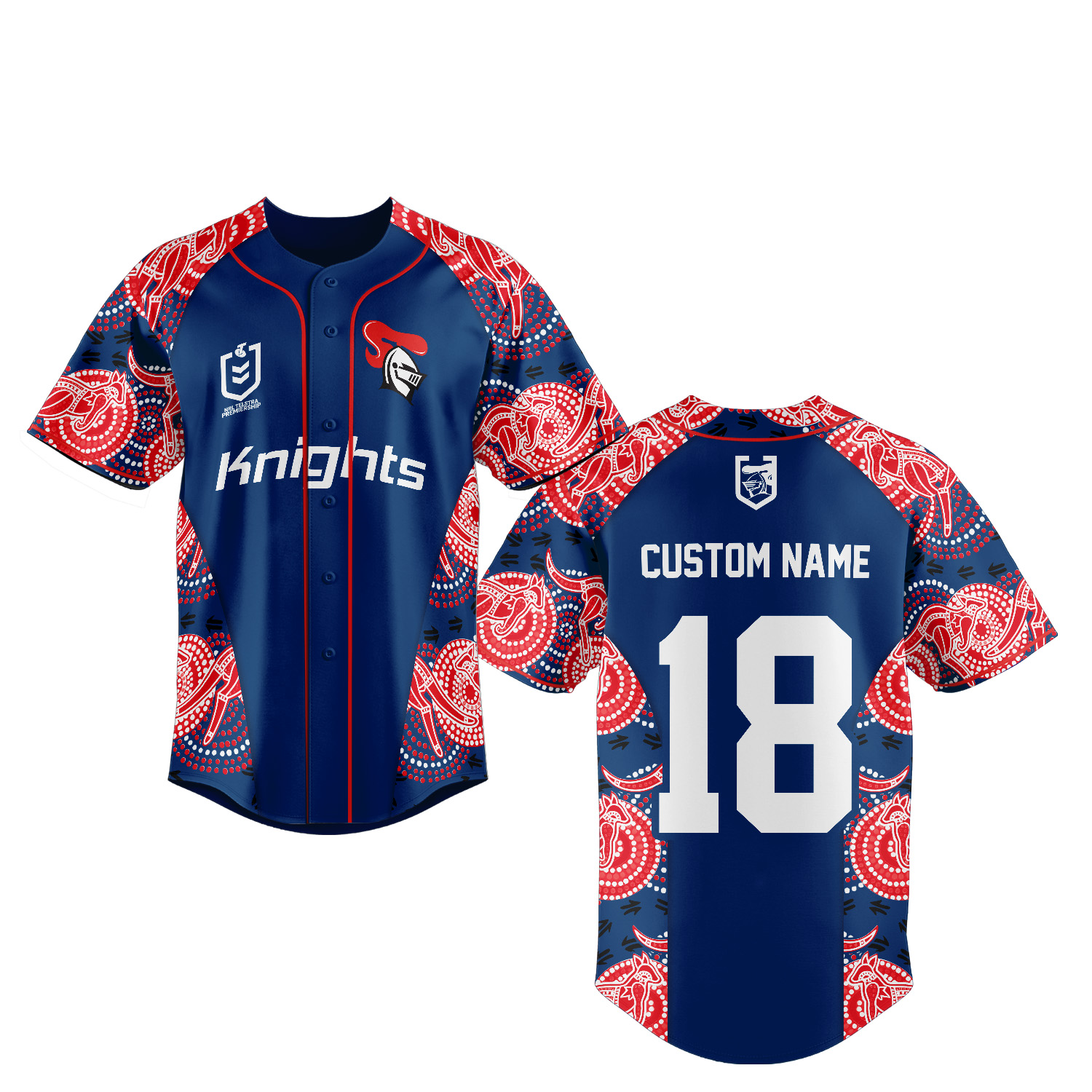 Auspiritmerch Newcastle Knights Personalized Baseball Jersey Gifts For Fans