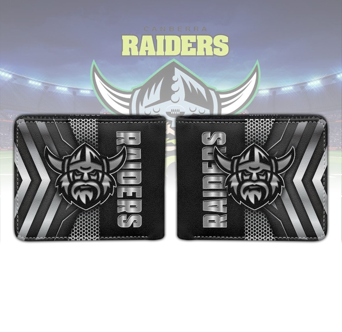 Auspiritmerch Canberra Raiders Personalized Leather Wallet Gift For Fans