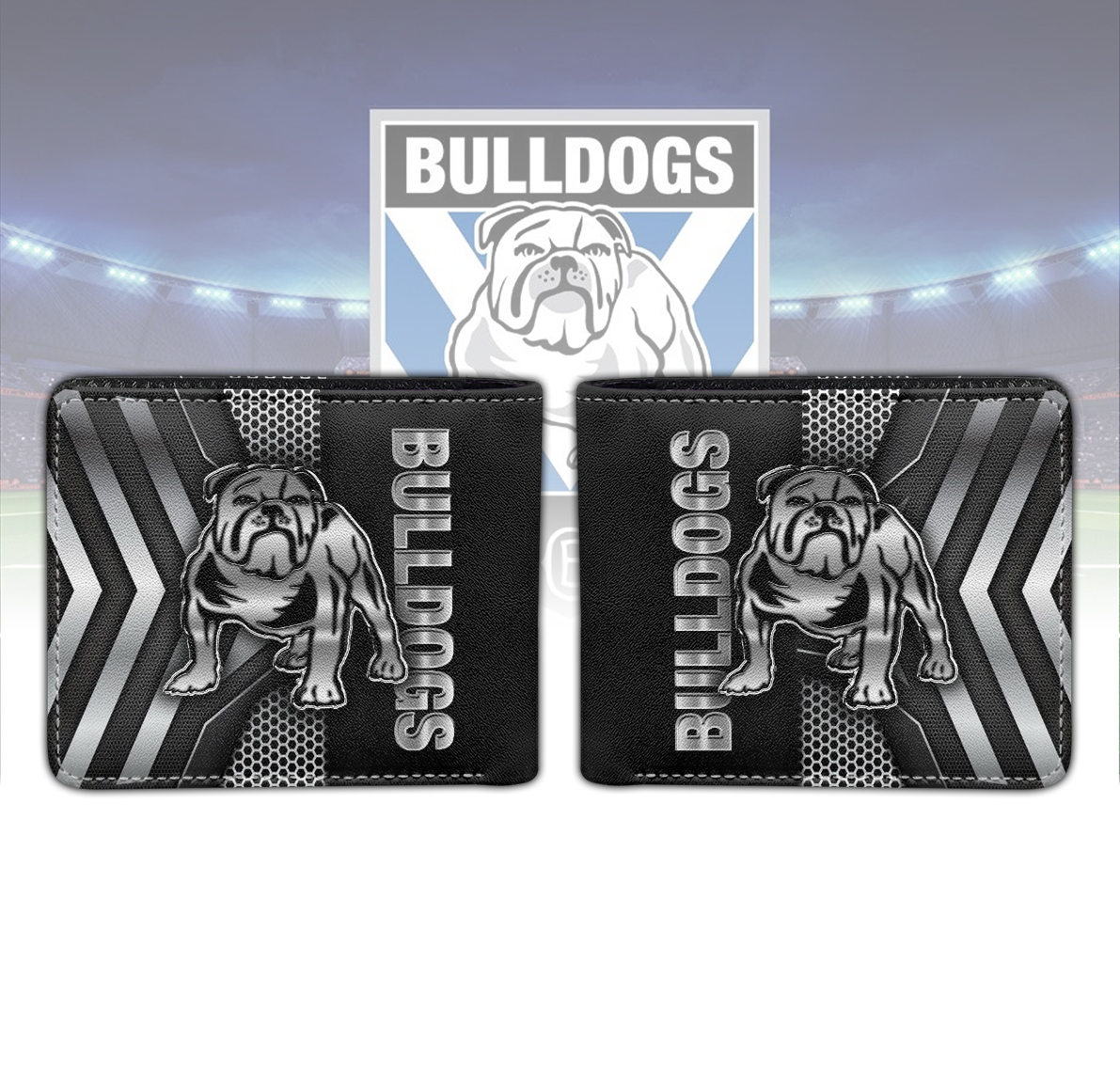Auspiritmerch Canterbury-Bankstown Bulldogs Personalized Leather Wallet Gift For Fans