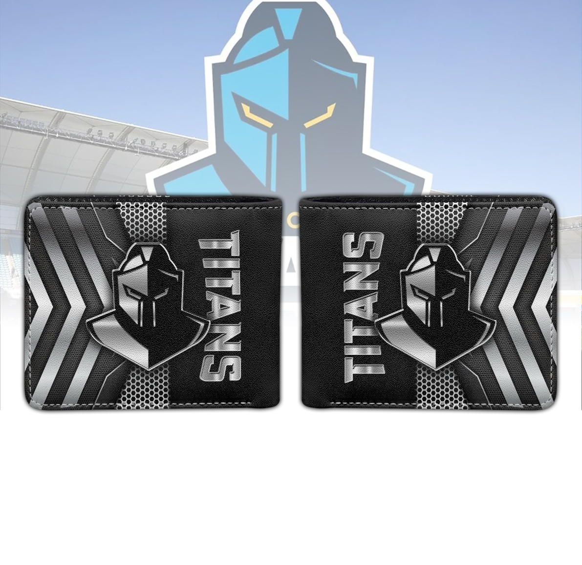 Auspiritmerch Gold Coast Titans Personalized Leather Wallet Gift For Fans