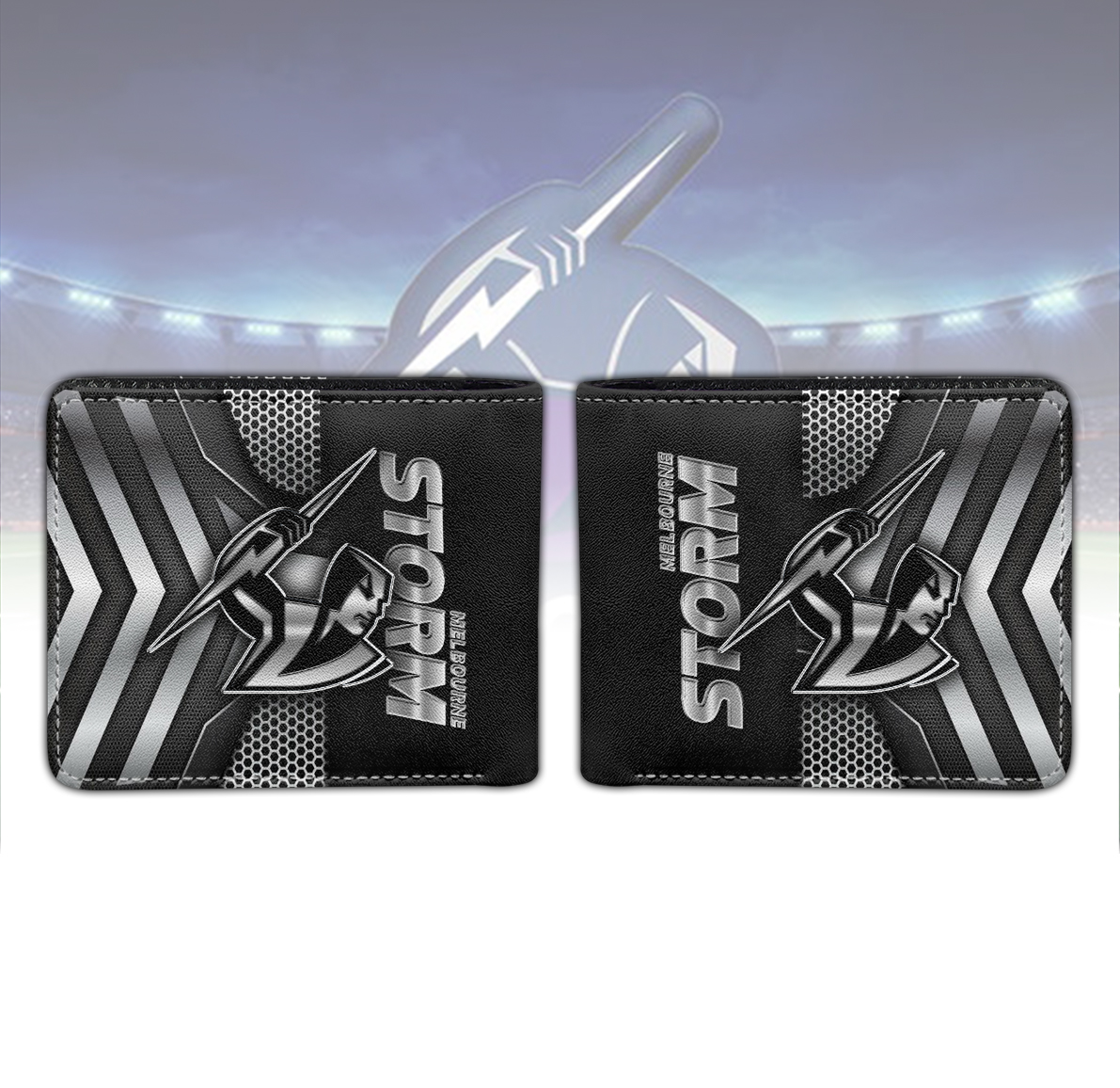 Auspiritmerch Melbourne Storm Personalized Leather Wallet Gift For Fans