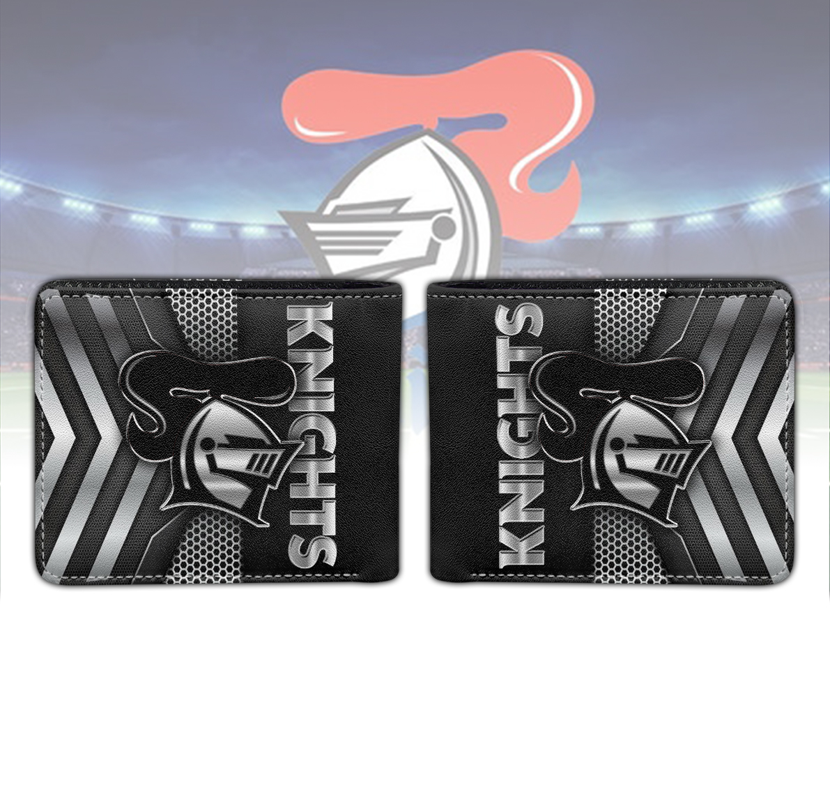 Auspiritmerch Newcastle Knights Personalized Leather Wallet Gift For Fans