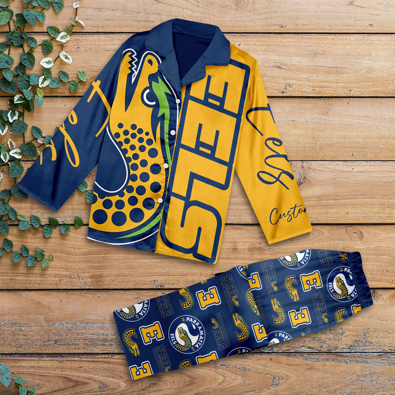 Auspiritmerch Parramatta Eels Personalized Long Pajamas Set Gifts For Fans