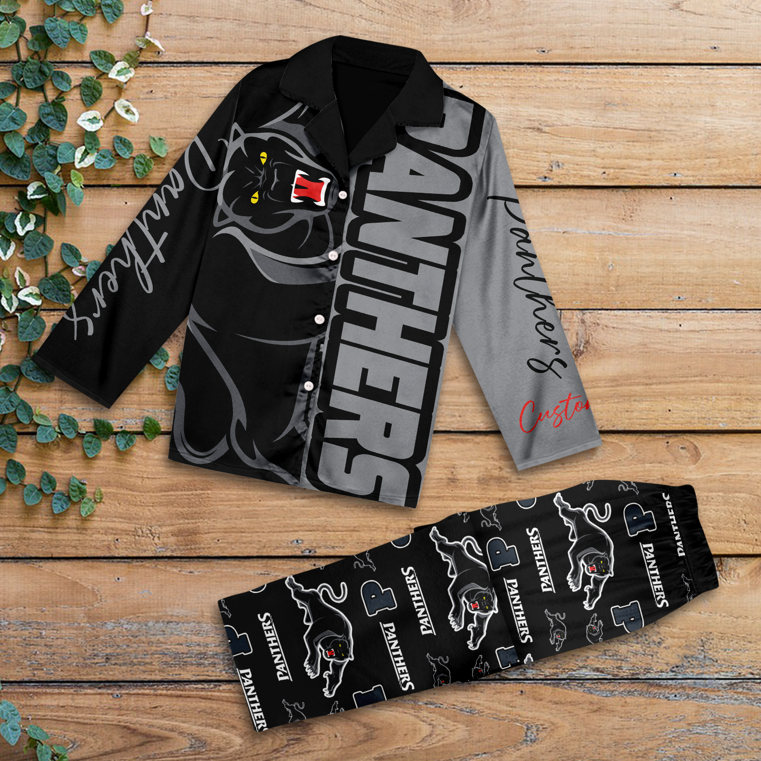 Auspiritmerch Penrith Panthers Personalized Long Pajamas Set Gifts For Fans