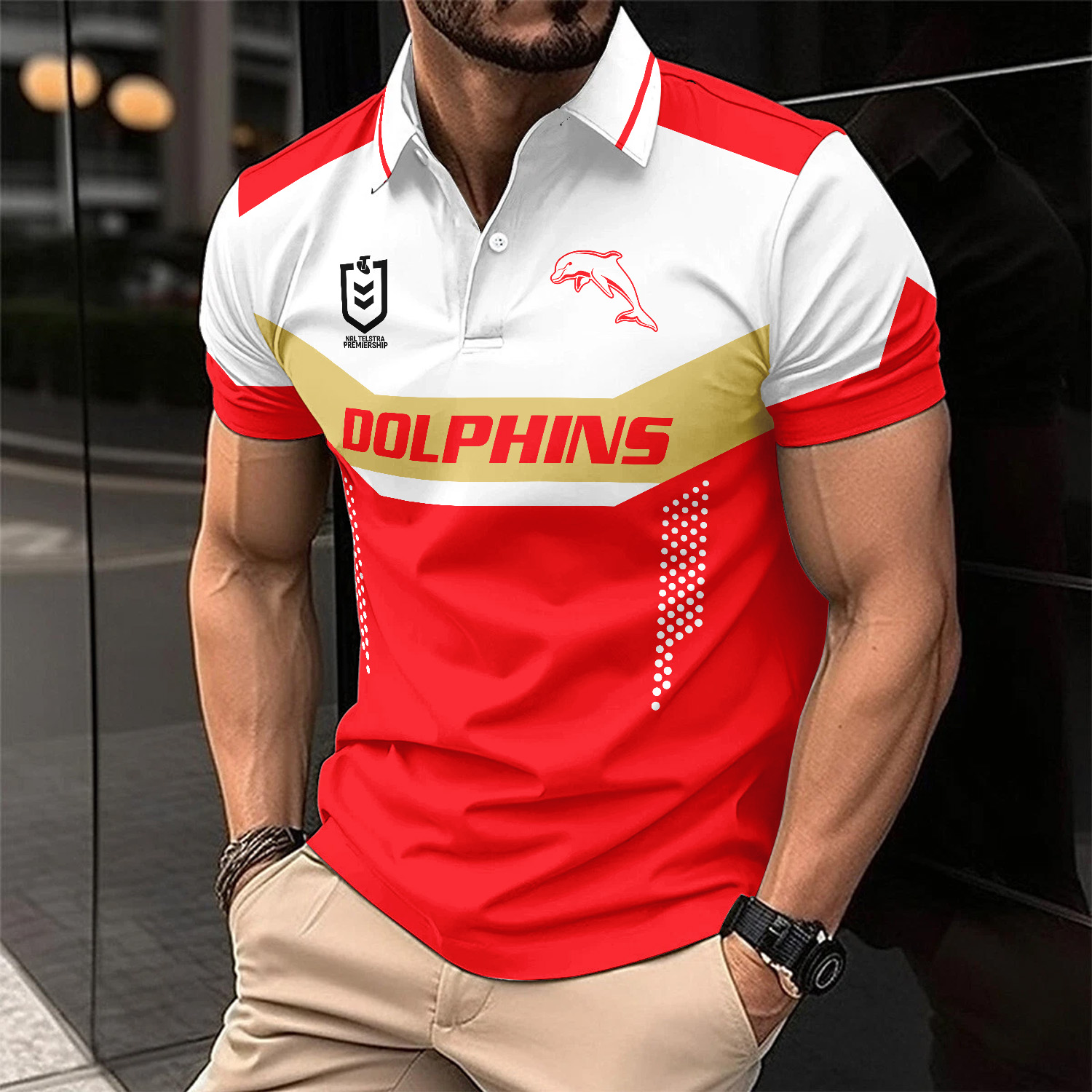 Auspiritmerch Dolphins Personalized Polo Shirt Gift For Fans