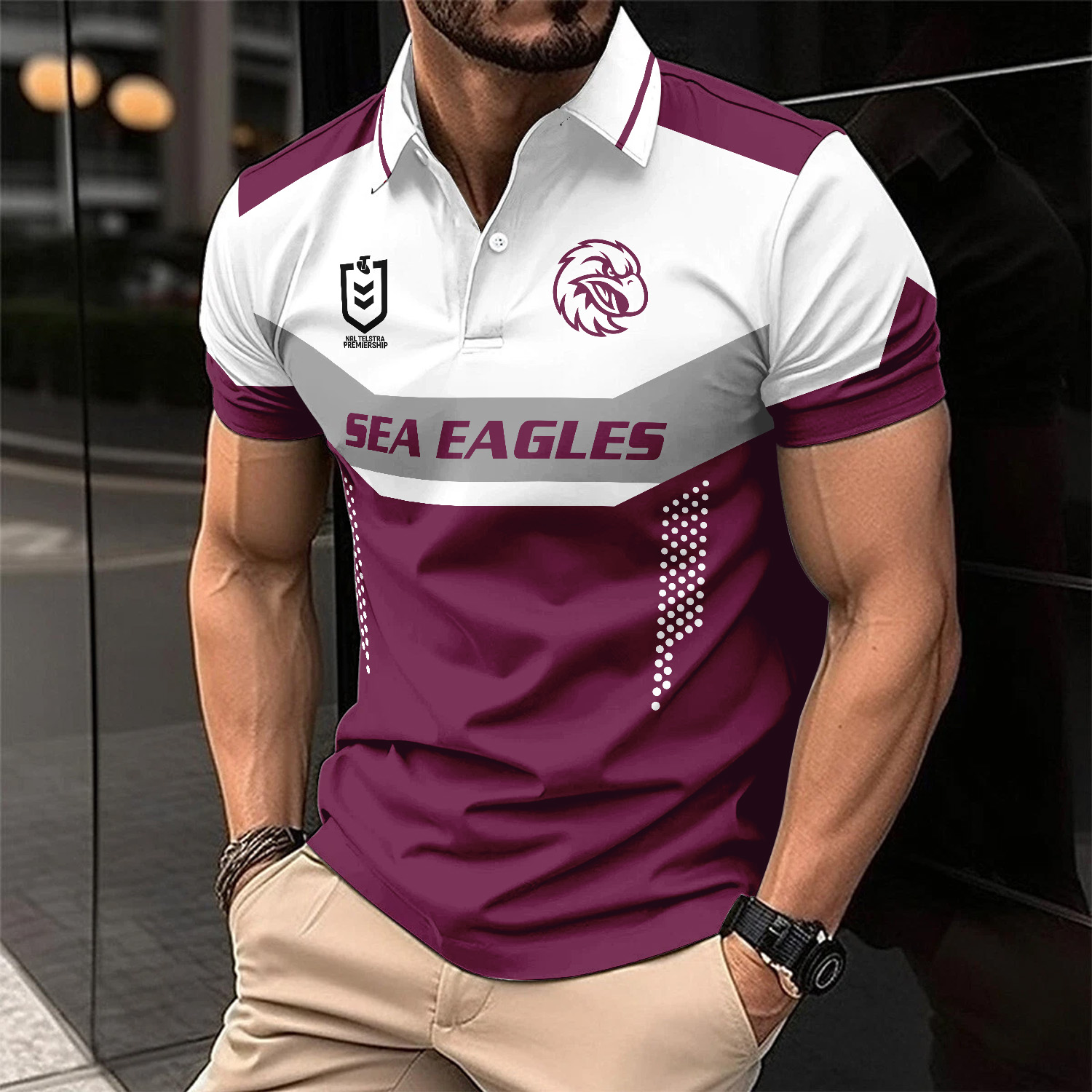 Auspiritmerch Manly Warringah Sea Eagles Personalized Polo Shirt Gift For Fans