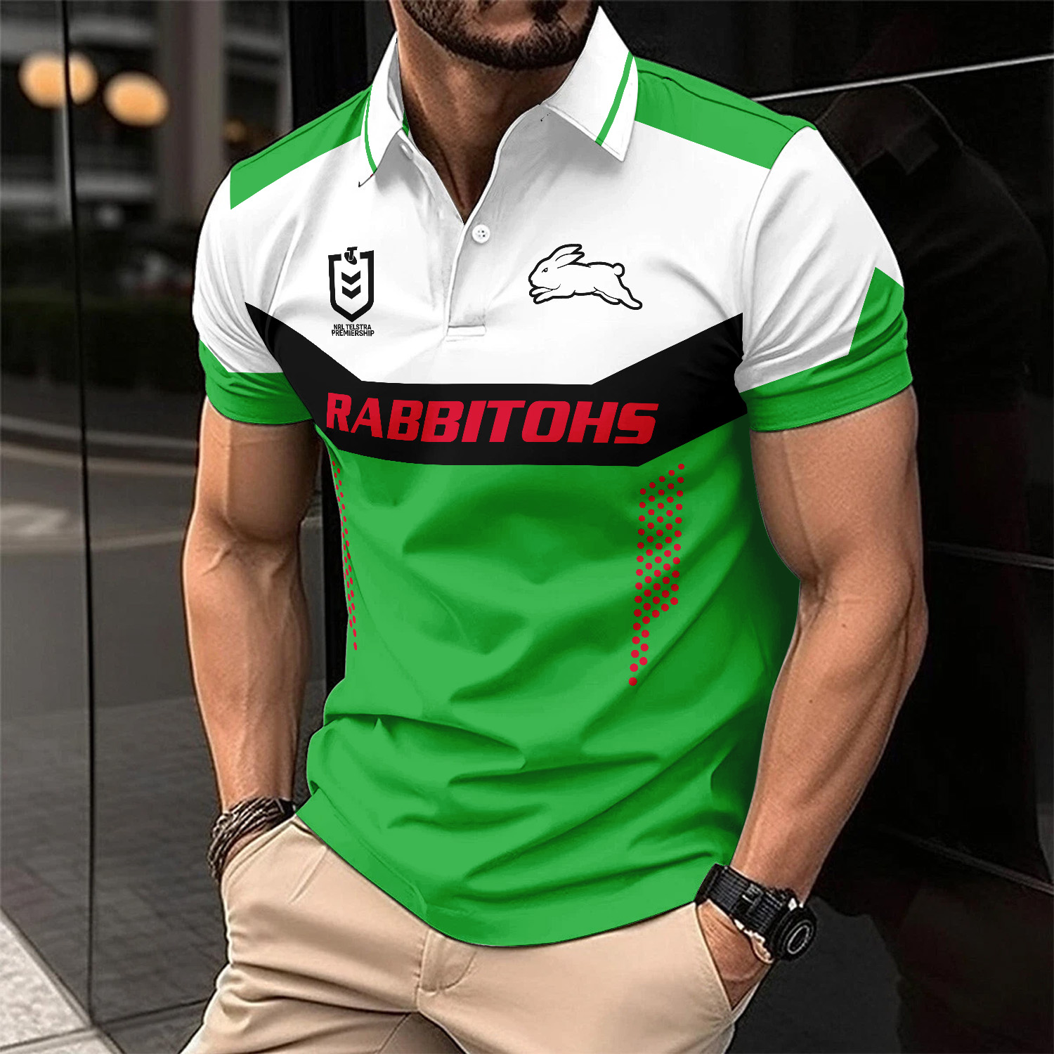 Auspiritmerch South Sydney Rabbitohs Personalized Polo Shirt Gift For Fans