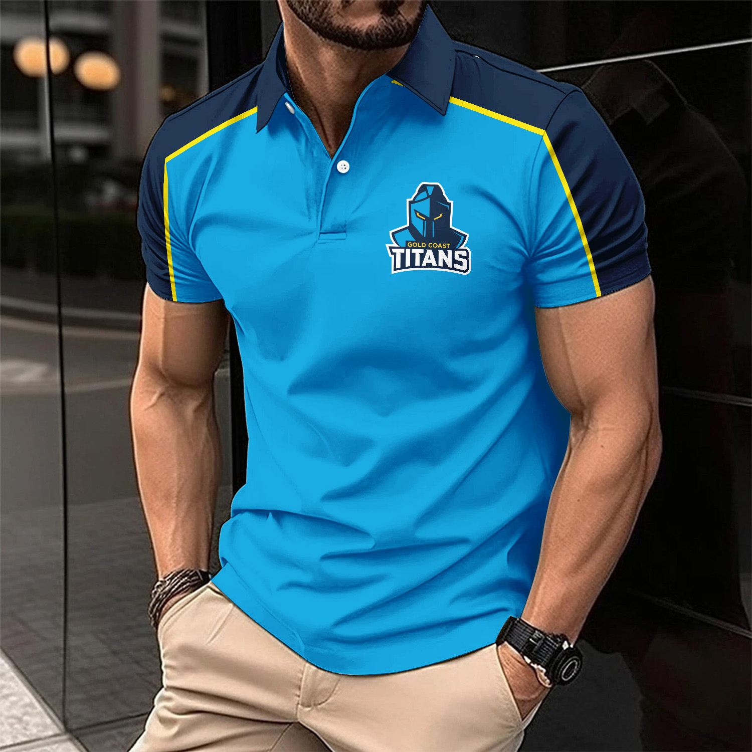 Auspiritmerch Gold Coast Titans Personalized Polo Shirt Gift For Fans