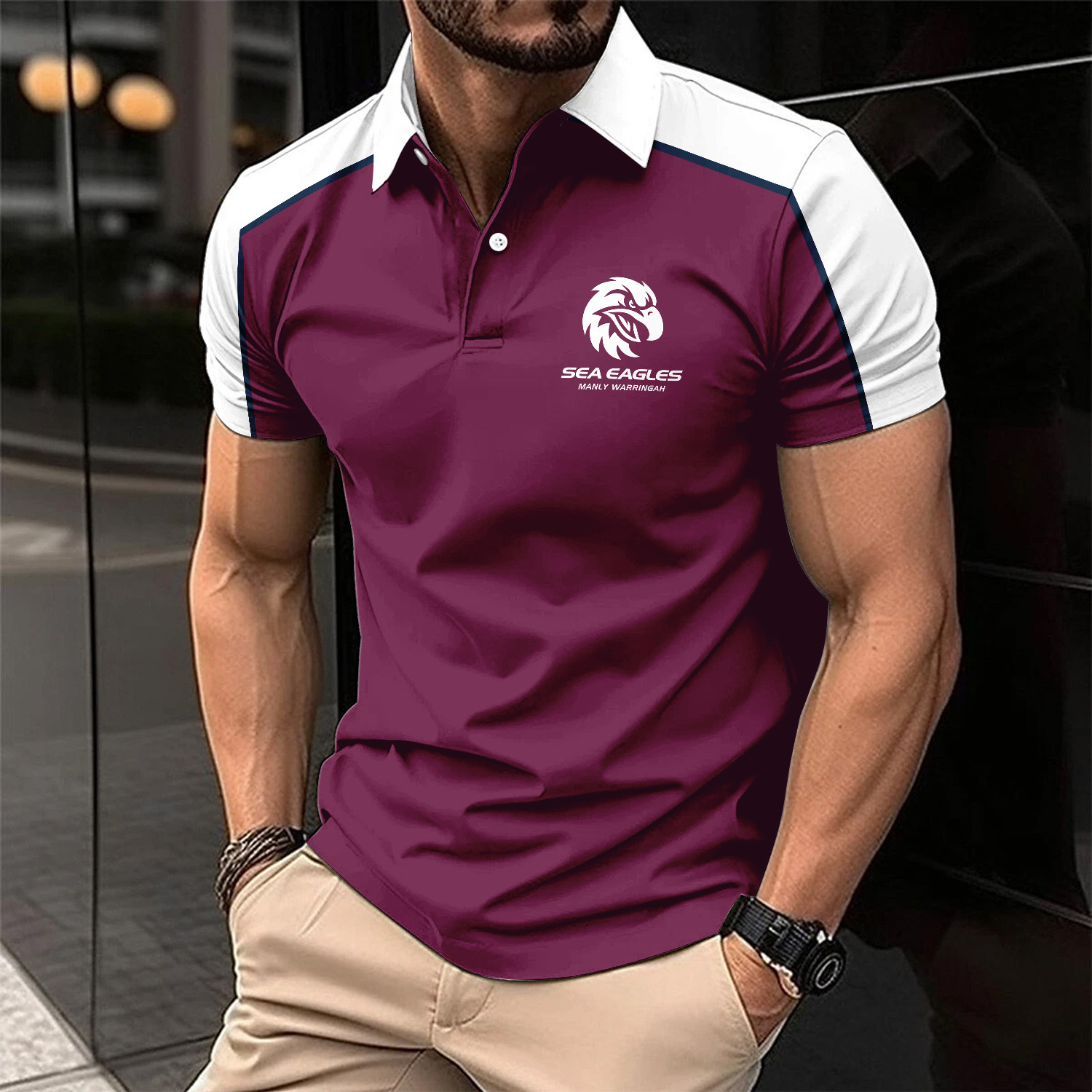 Auspiritmerch Manly Warringah Sea Eagles Personalized Polo Shirt Gift For Fans