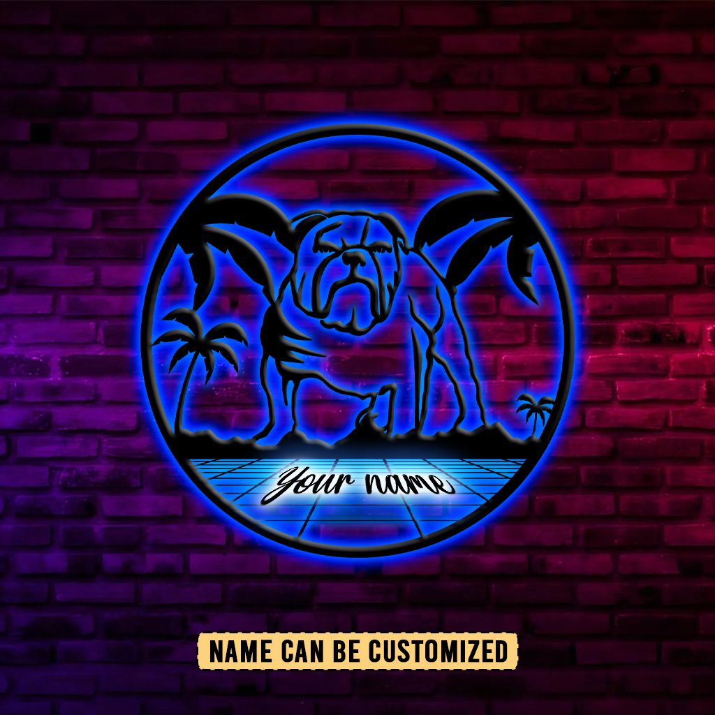 Auspiritmerch Canterbury-Bankstown Bulldogs Personalized Wall Art LED Gift For Fans