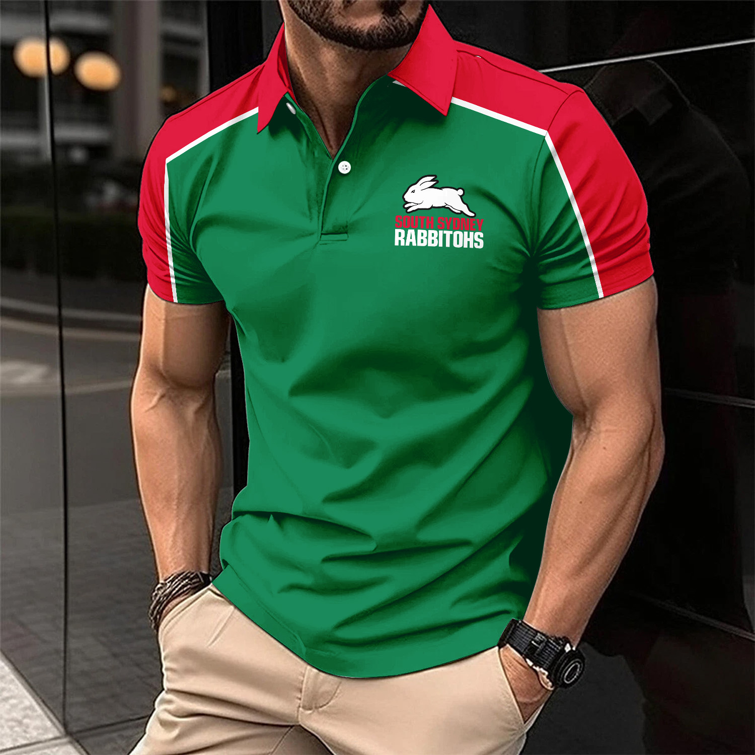 Auspiritmerch South Sydney Rabbitohs Personalized Polo Shirt Gift For Fans