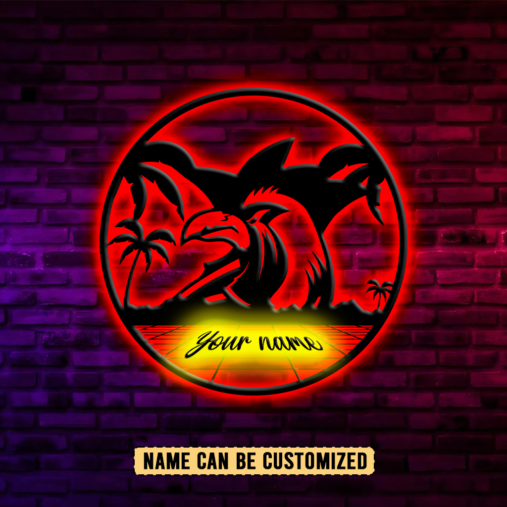 Auspiritmerch Sydney Roosters Personalized Wall Art LED Gift For Fans