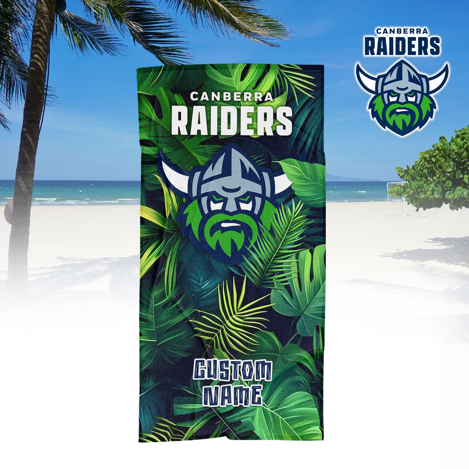 Auspiritmerch Canberra Raiders Personalized Pool Travel Beach and Bath Towels for Kids and Adult