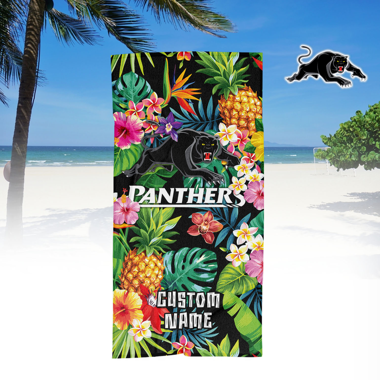 Auspiritmerch Penrith Panthers Personalized Pool Travel Beach and Bath Towels for Kids and Adult