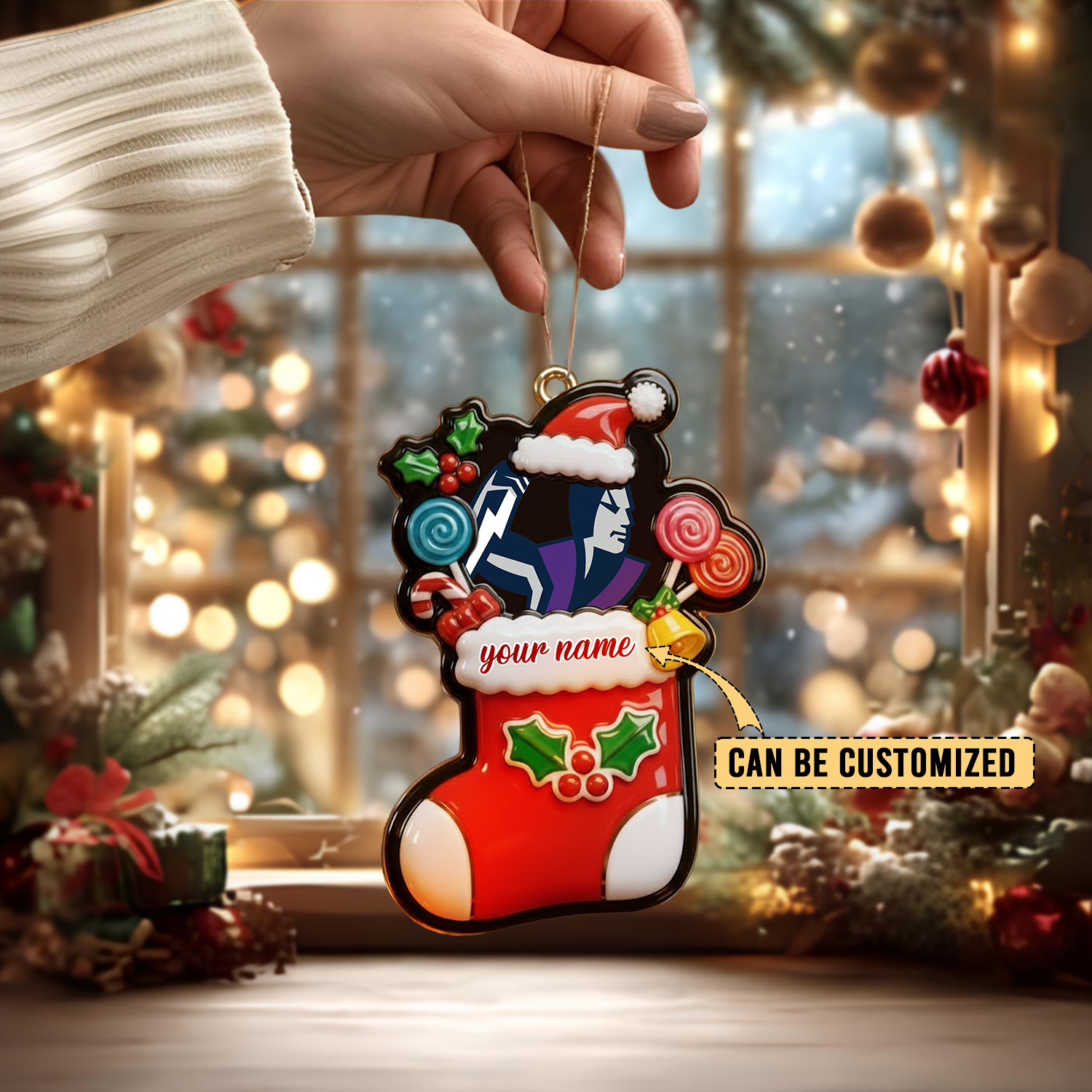 Auspiritmerch Melbourne Storm x Christmas Personalized Acrylic Ornament Gift For Fans