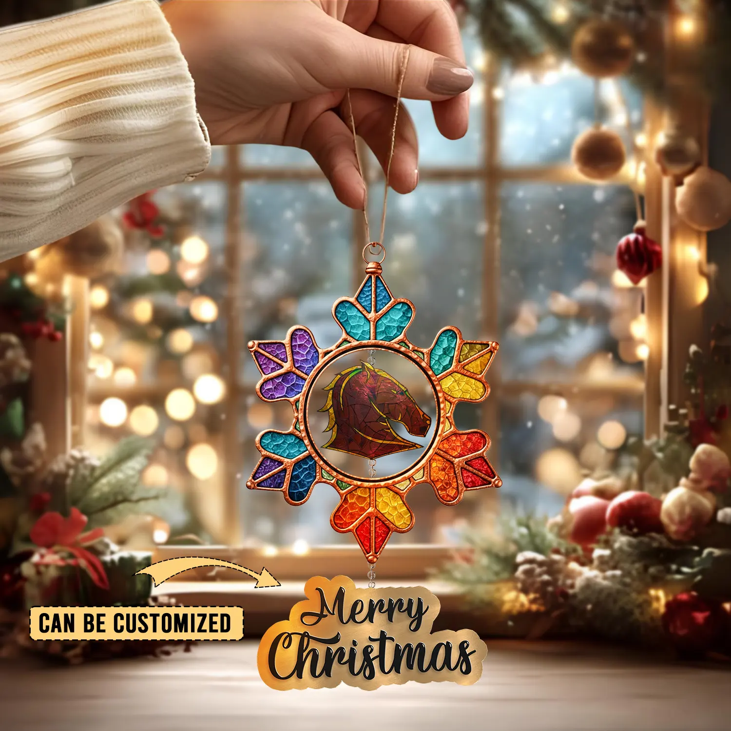 Auspiritmerch Brisbane Broncos x Christmas Personalized Acrylic Ornament Gift For Fans