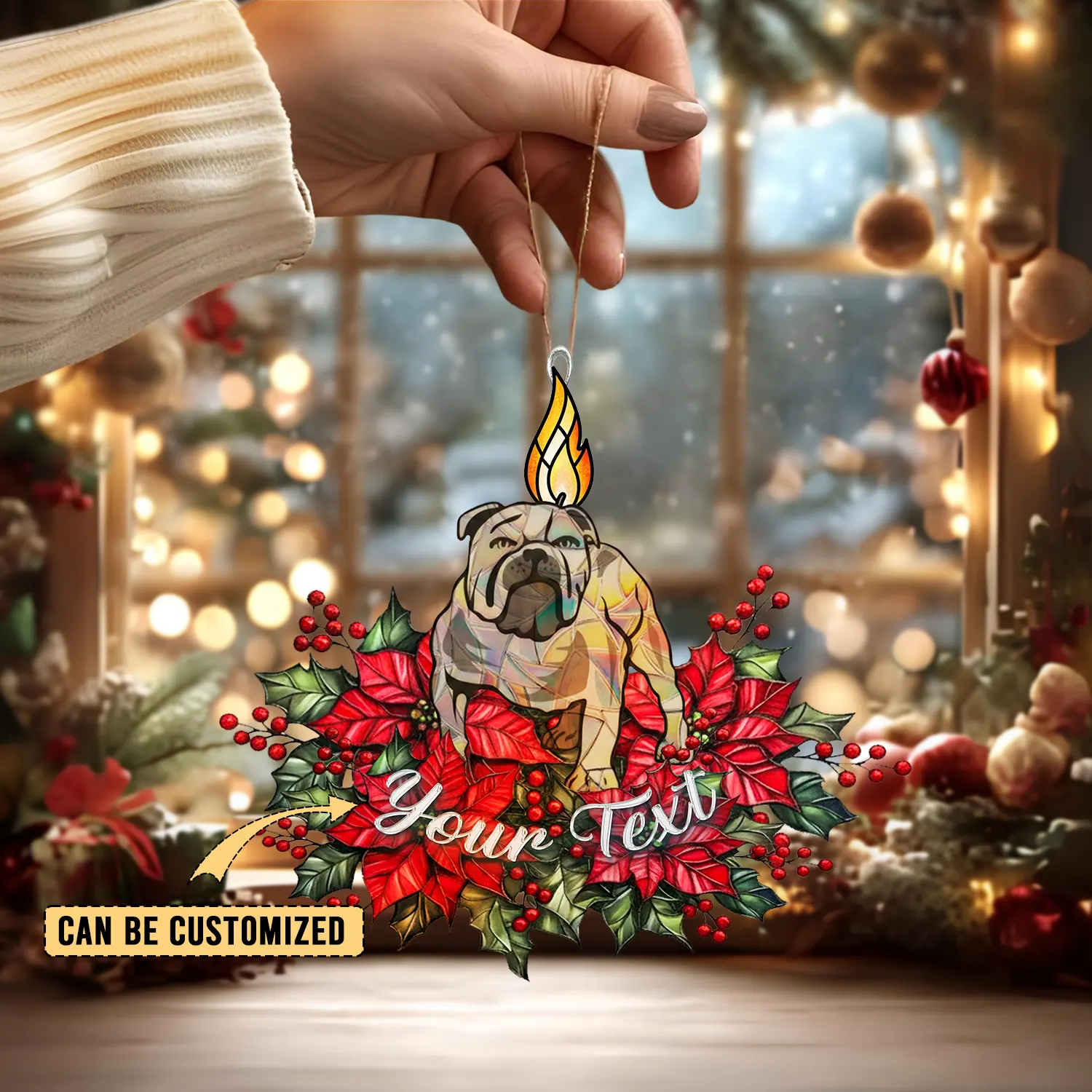 Auspiritmerch Canterbury-Bankstown Bulldogs x Christmas Personalized Acrylic Ornament Gift For Fans