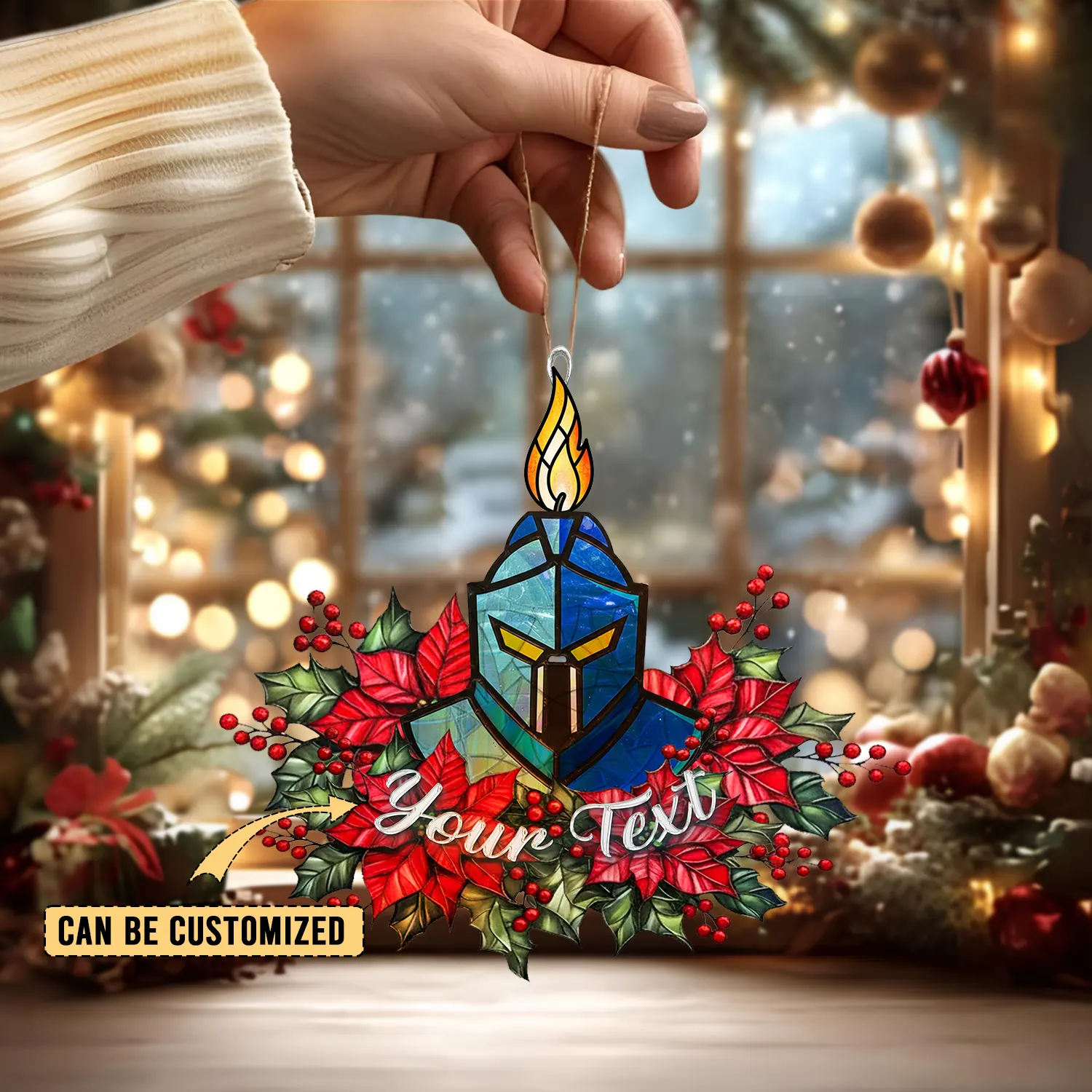 Auspiritmerch Gold Coast Titans x Christmas Personalized Acrylic Ornament Gift For Fans