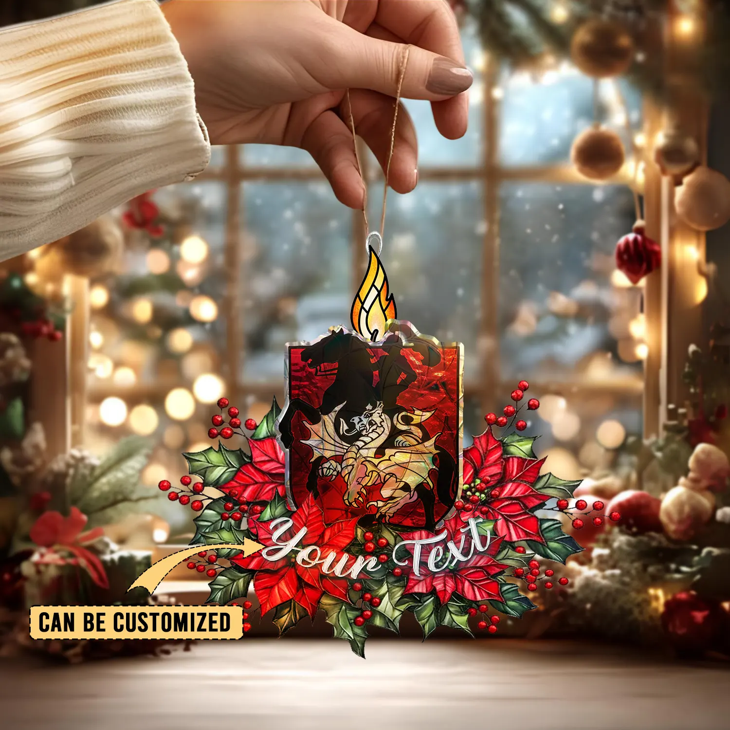 Auspiritmerch St. George Illawarra Dragons x Christmas Personalized Acrylic Ornament Gift For Fans