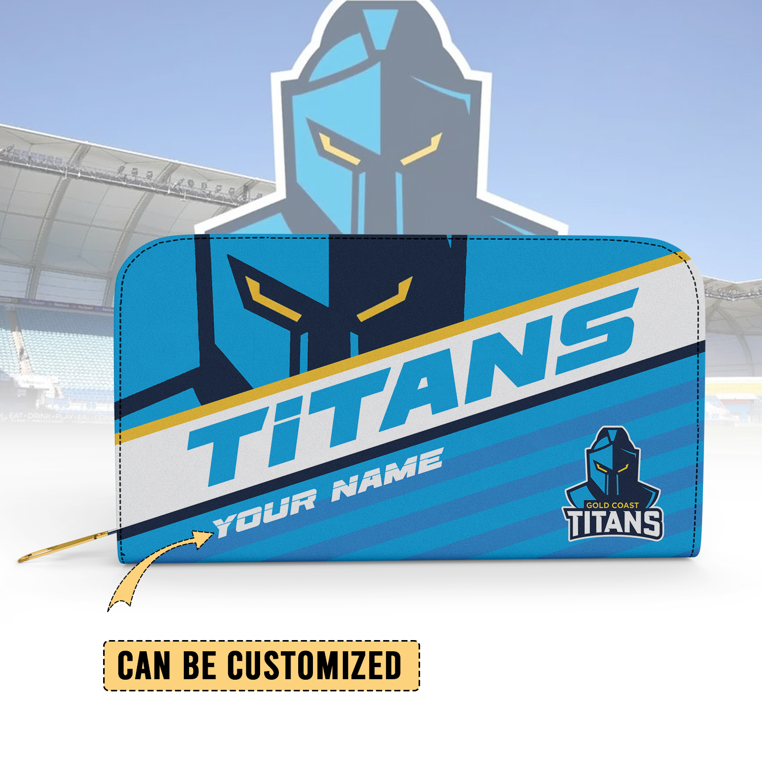Auspiritmerch Gold Coast Titans Personalized Clutch Purse Gift For Fans