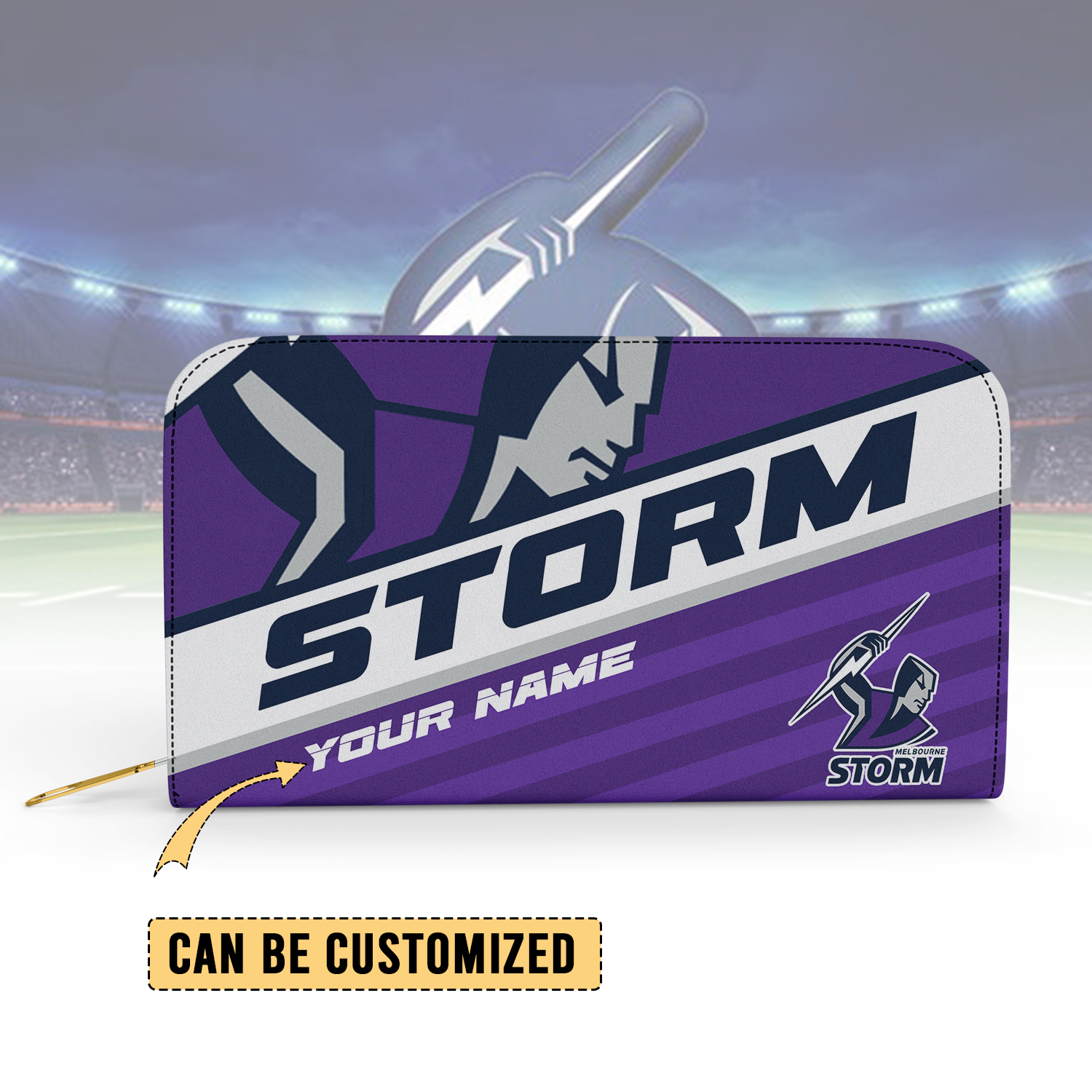 Auspiritmerch Melbourne Storm Personalized Clutch Purse Gift For Fans