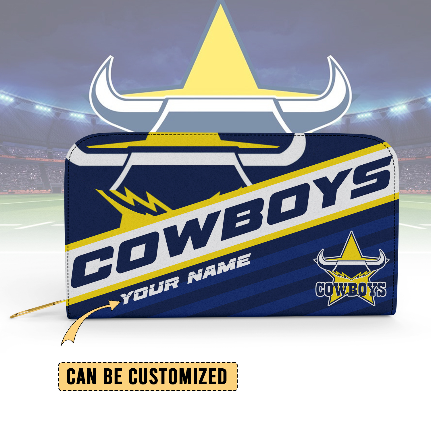 Auspiritmerch North Queensland Cowboys Personalized Clutch Purse Gift For Fans