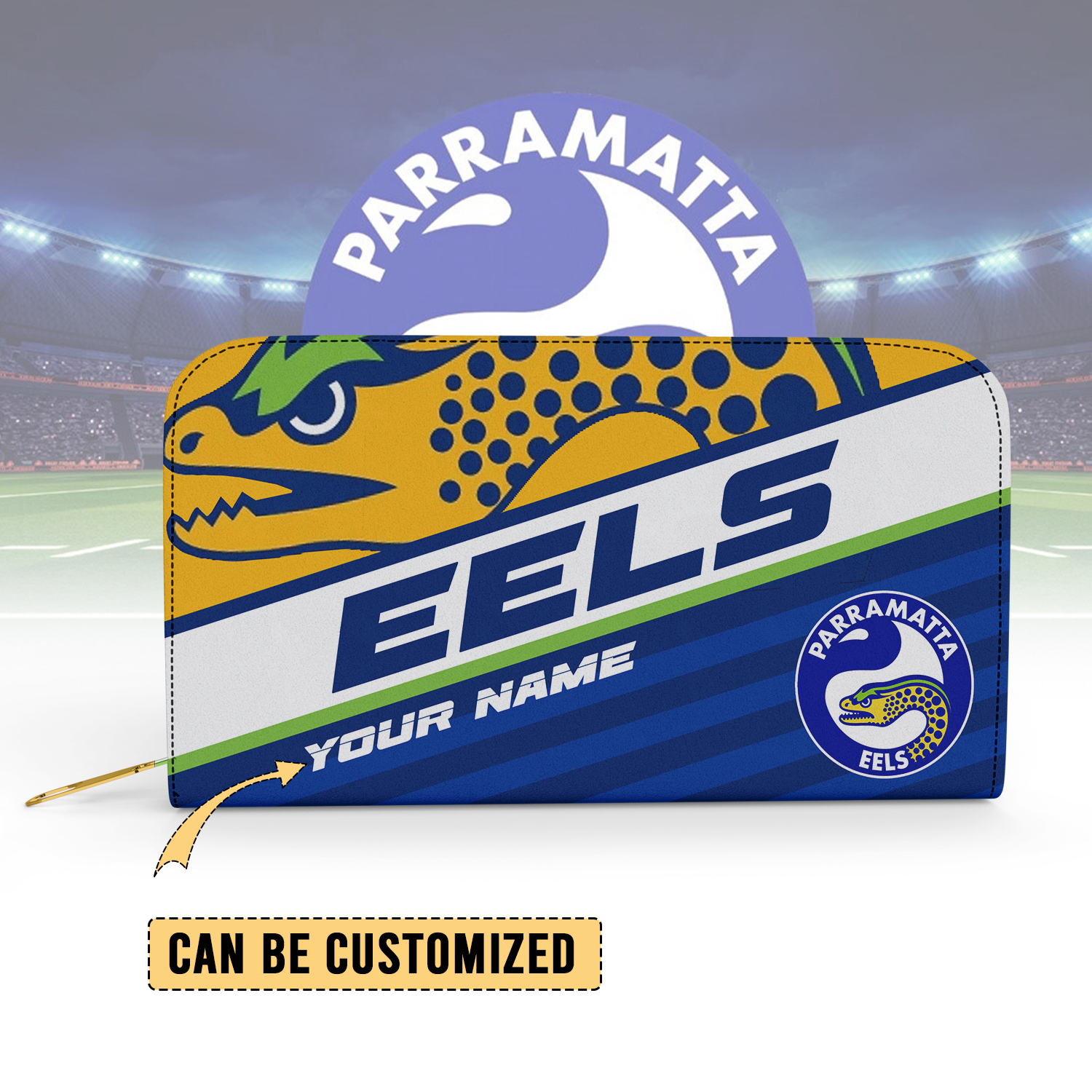 Auspiritmerch Parramatta Eels Personalized Clutch Purse Gift For Fans