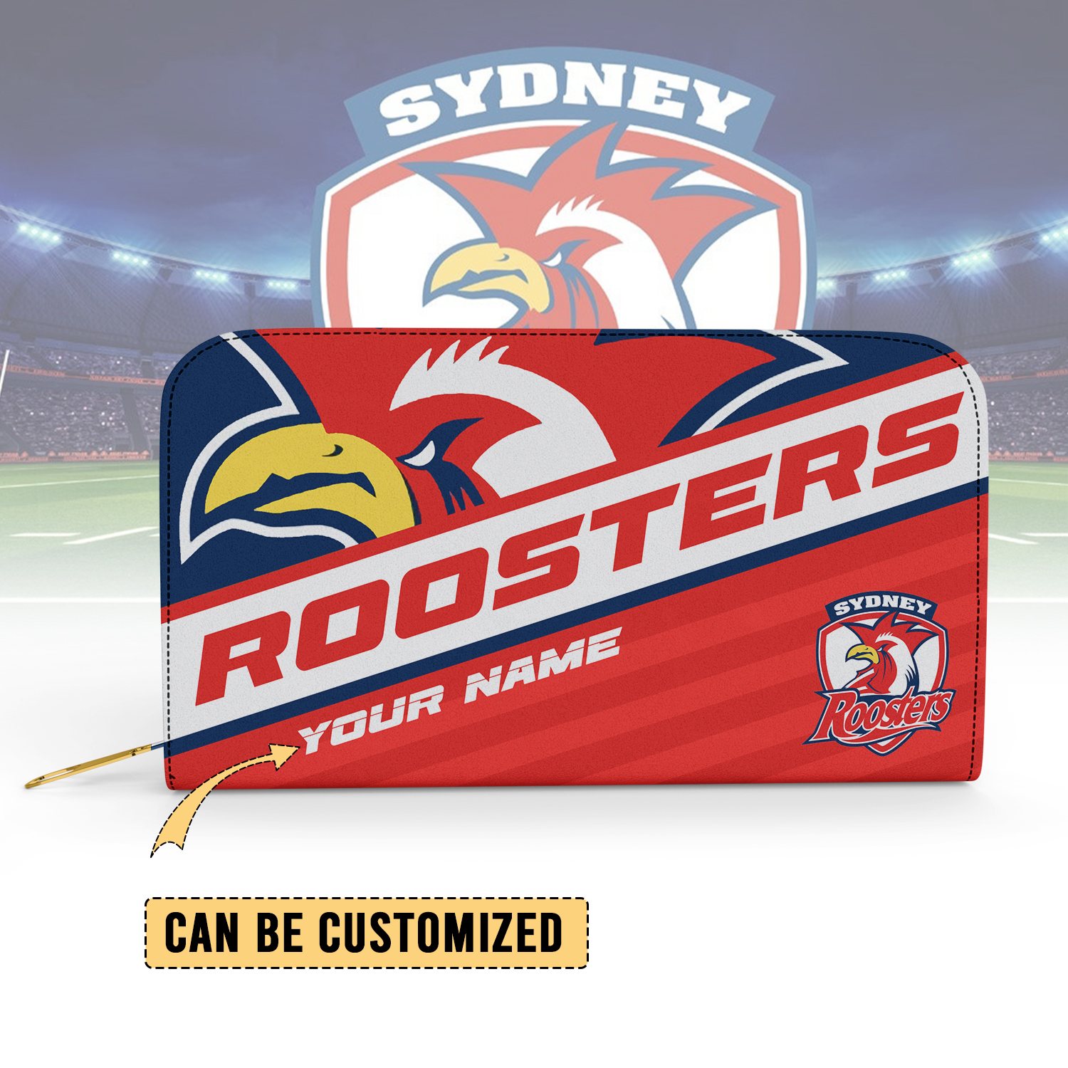Auspiritmerch Sydney Roosters Personalized Clutch Purse Gift For Fans