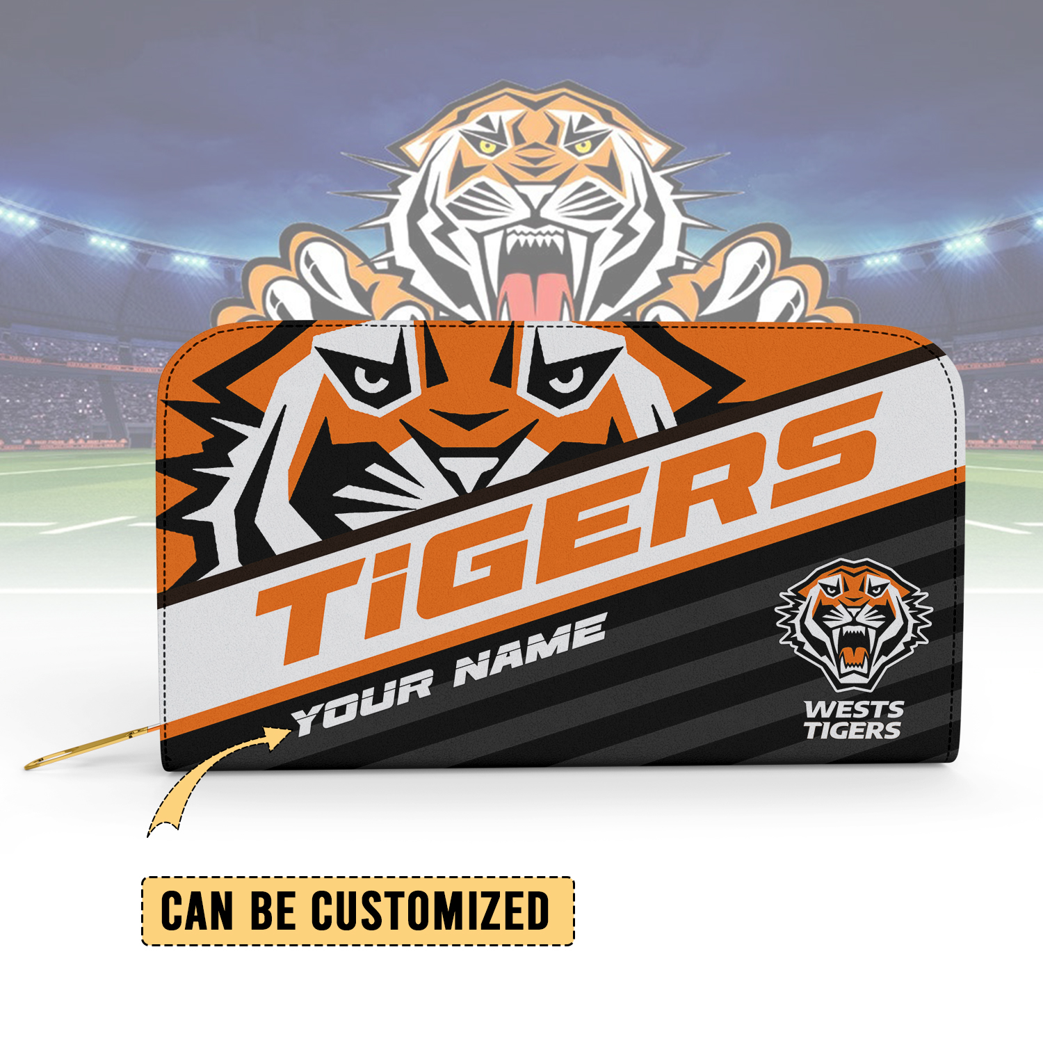 Auspiritmerch Wests Tigers Personalized Clutch Purse Gift For Fans