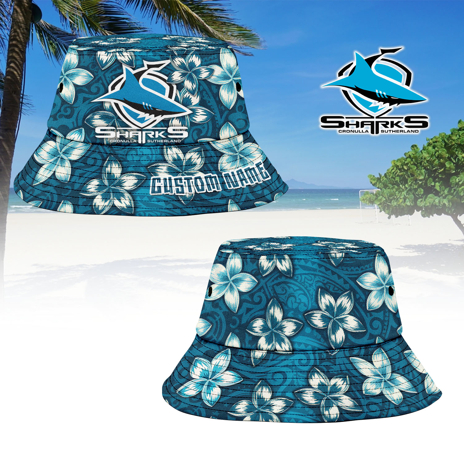 Auspiritmerch Cronulla-Sutherland Sharks Sports Personalized Bucket Hat Gift For Fans