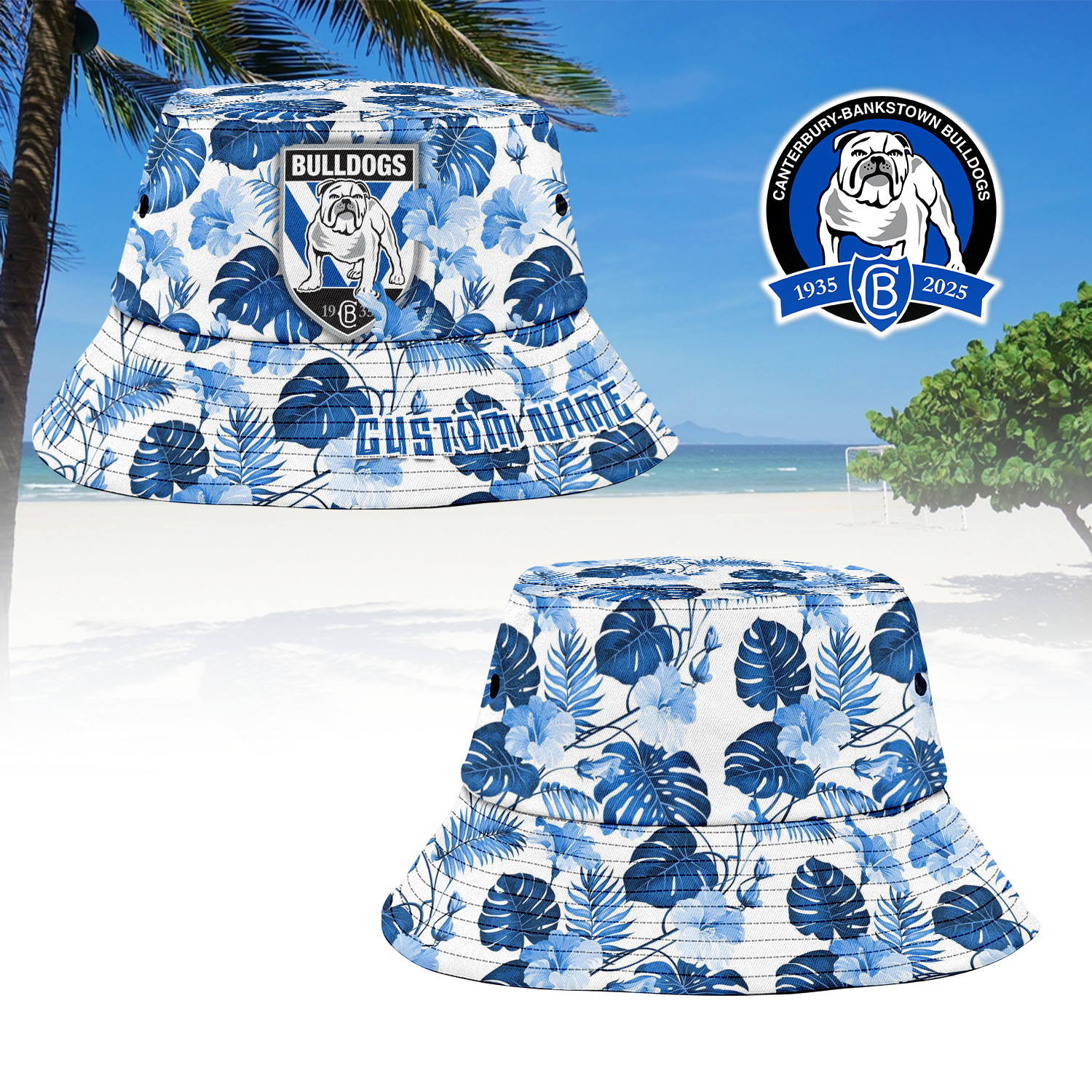 Auspiritmerch Canterbury-Bankstown Bulldogs Sports Personalized Bucket Hat Gift For Fans