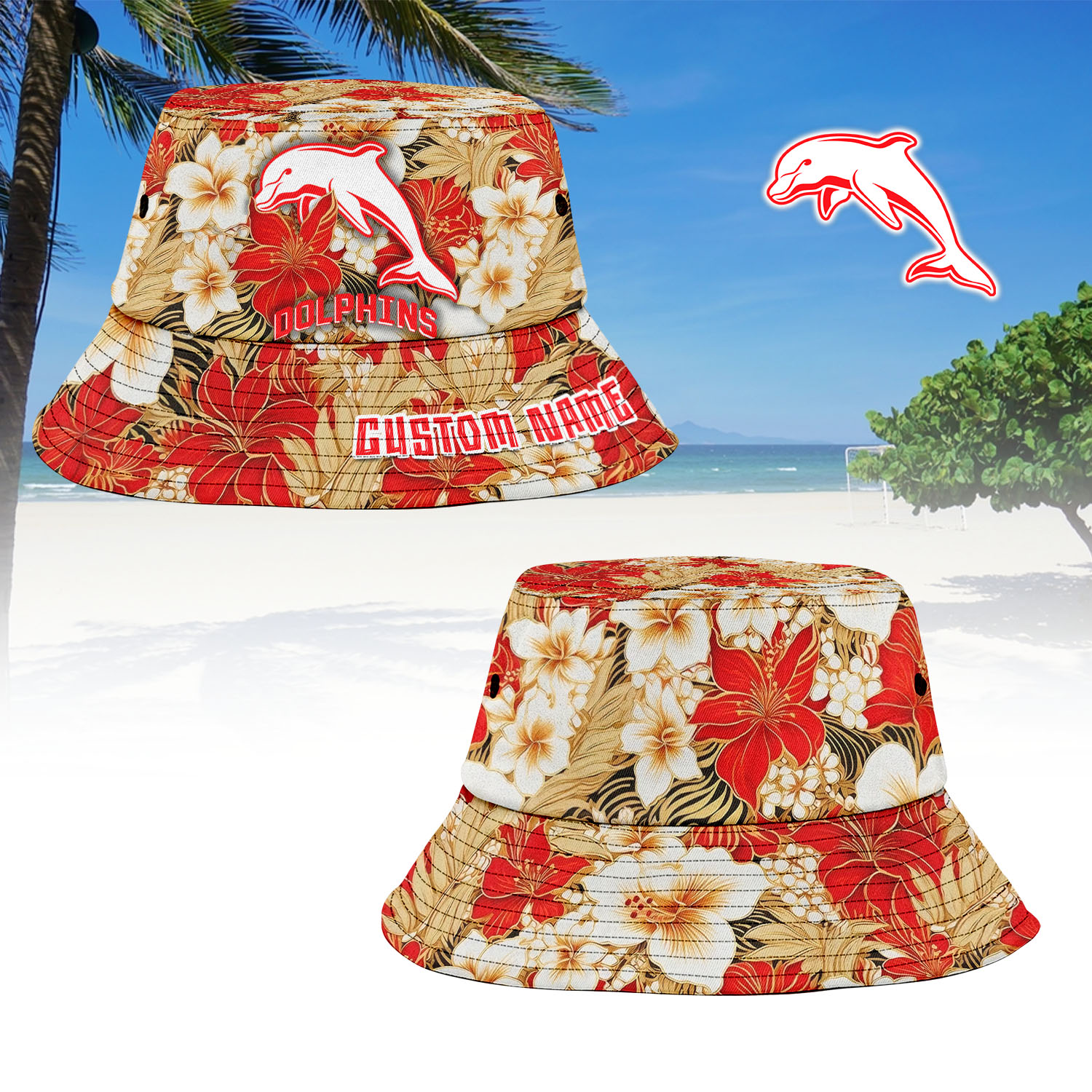 Auspiritmerch Dolphins Sports Personalized Bucket Hat Gift For Fans