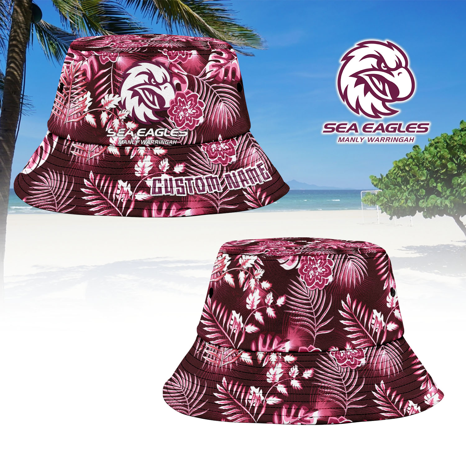 Auspiritmerch Manly Warringah Sea Eagles Sports Personalized Bucket Hat Gift For Fans