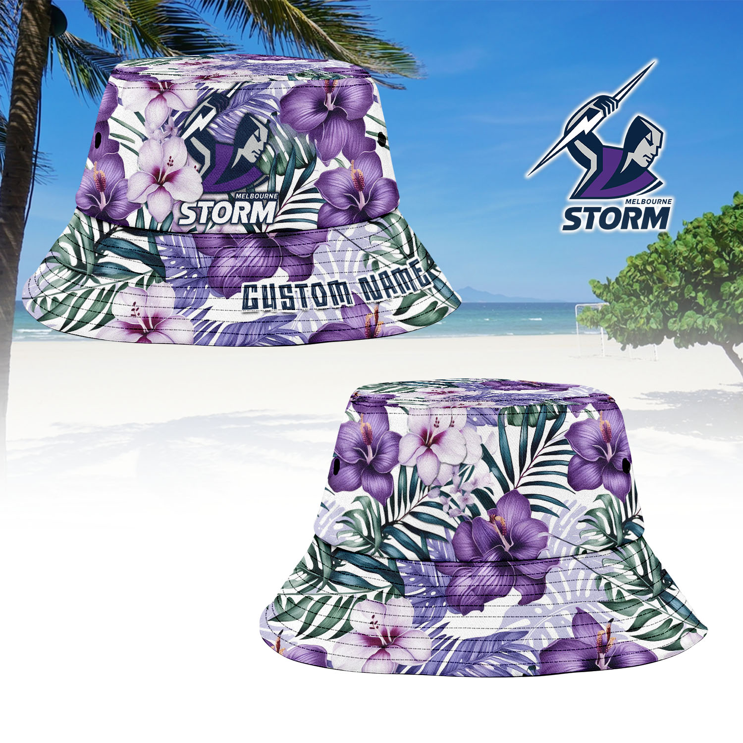 Auspiritmerch Melbourne Storm Sports Personalized Bucket Hat Gift For Fans