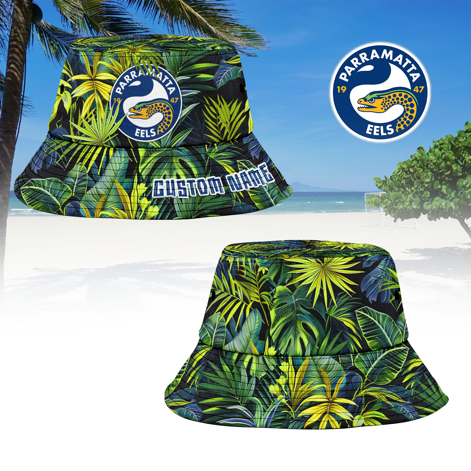 Auspiritmerch Parramatta Eels Sports Personalized Bucket Hat Gift For Fans