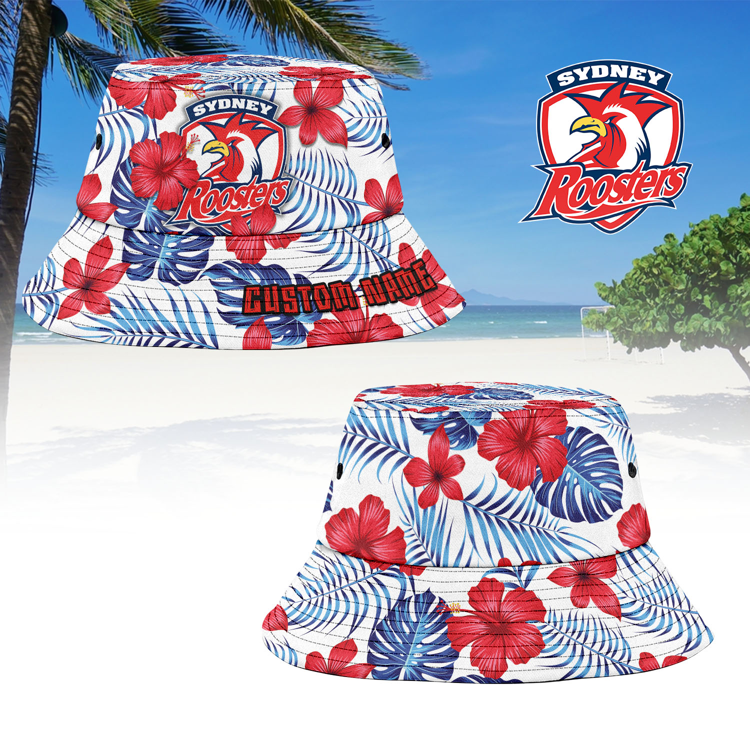 Auspiritmerch Sydney Roosters Sports Personalized Bucket Hat Gift For Fans