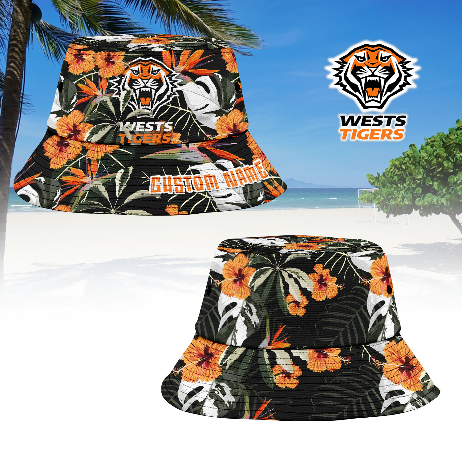 Auspiritmerch Wests Tigers Sports Personalized Bucket Hat Gift For Fans