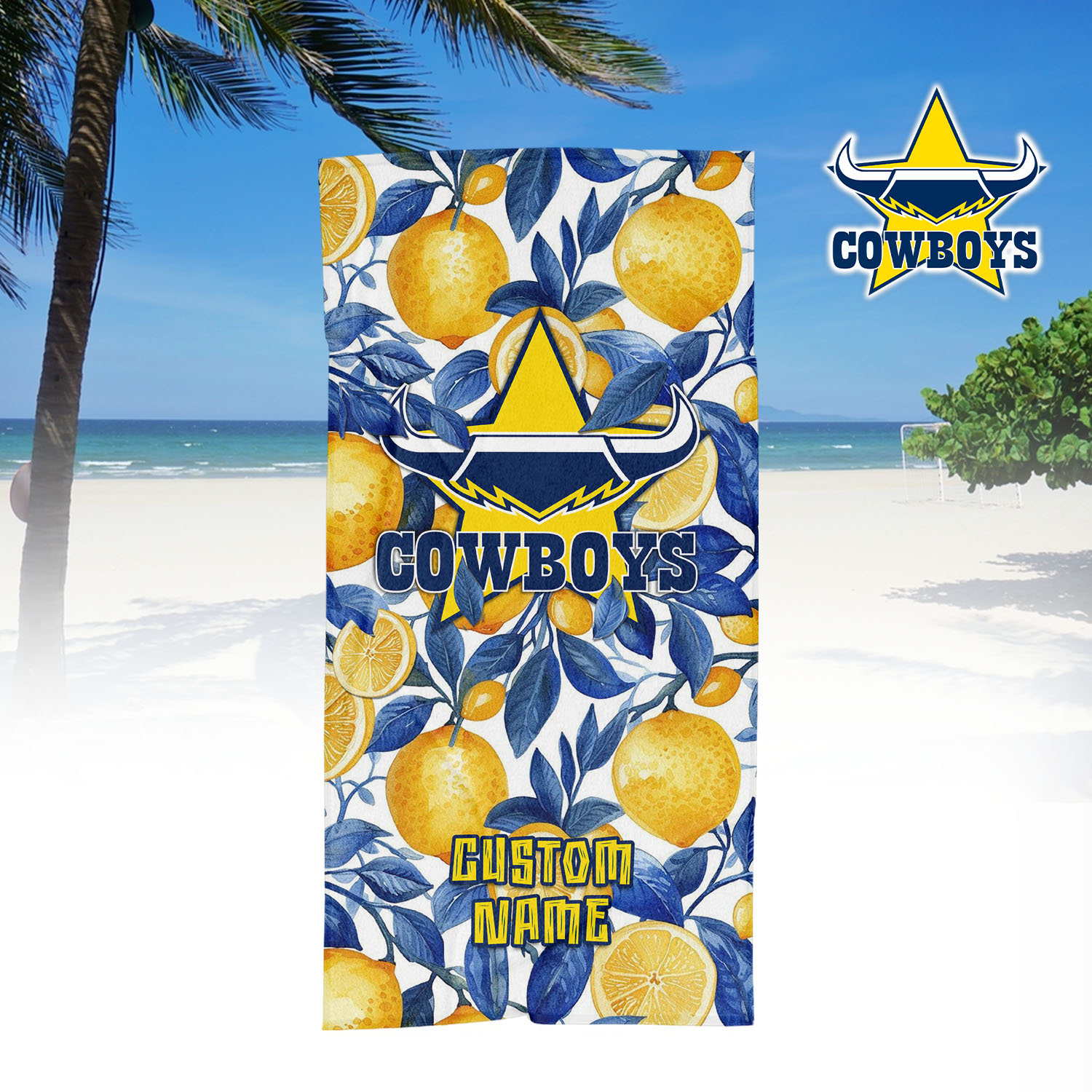 Auspiritmerch North Queensland Cowboys Personalized Pool Travel Beach and Bath Towels for Kids and Adult
