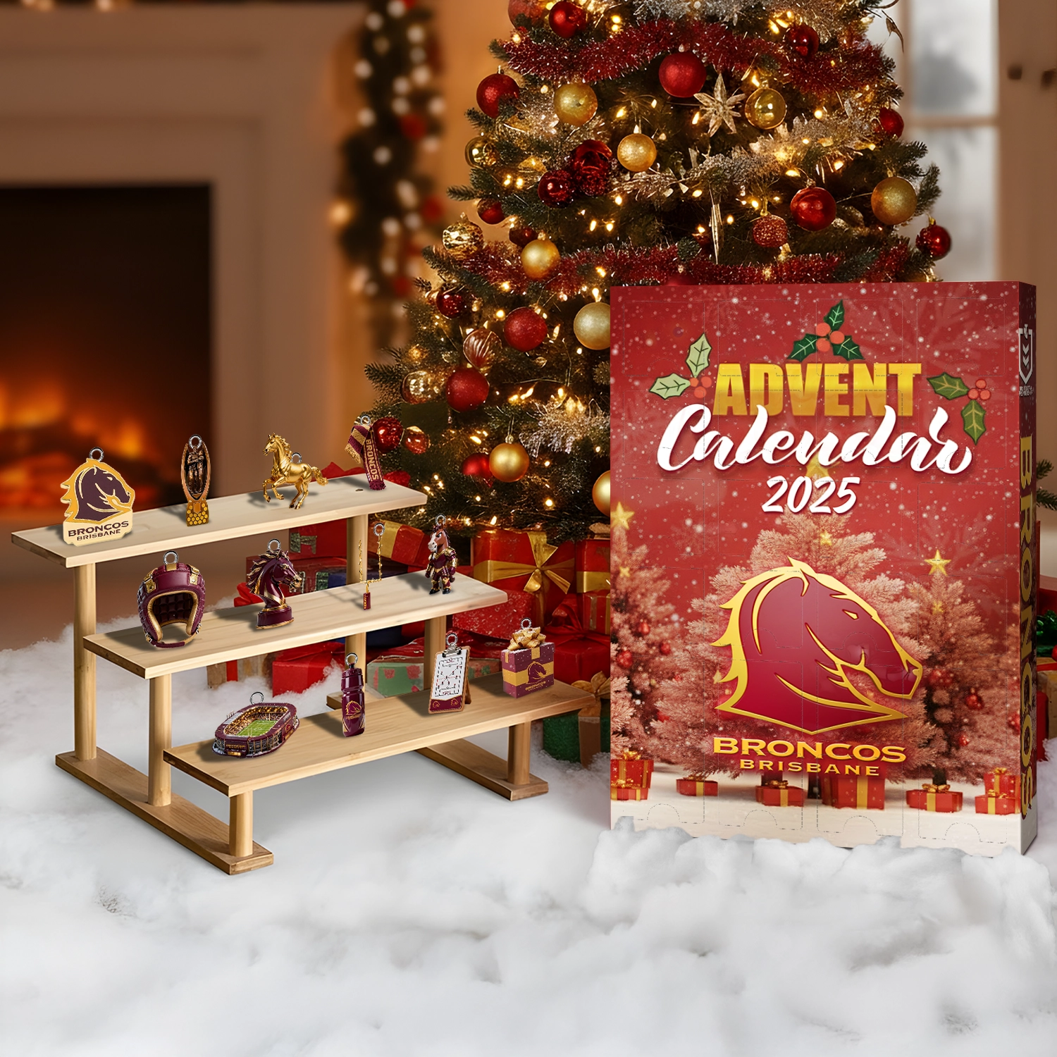 Auspiritmerch Brisbane Broncos Personalized Advent Calendar Gift For Fans