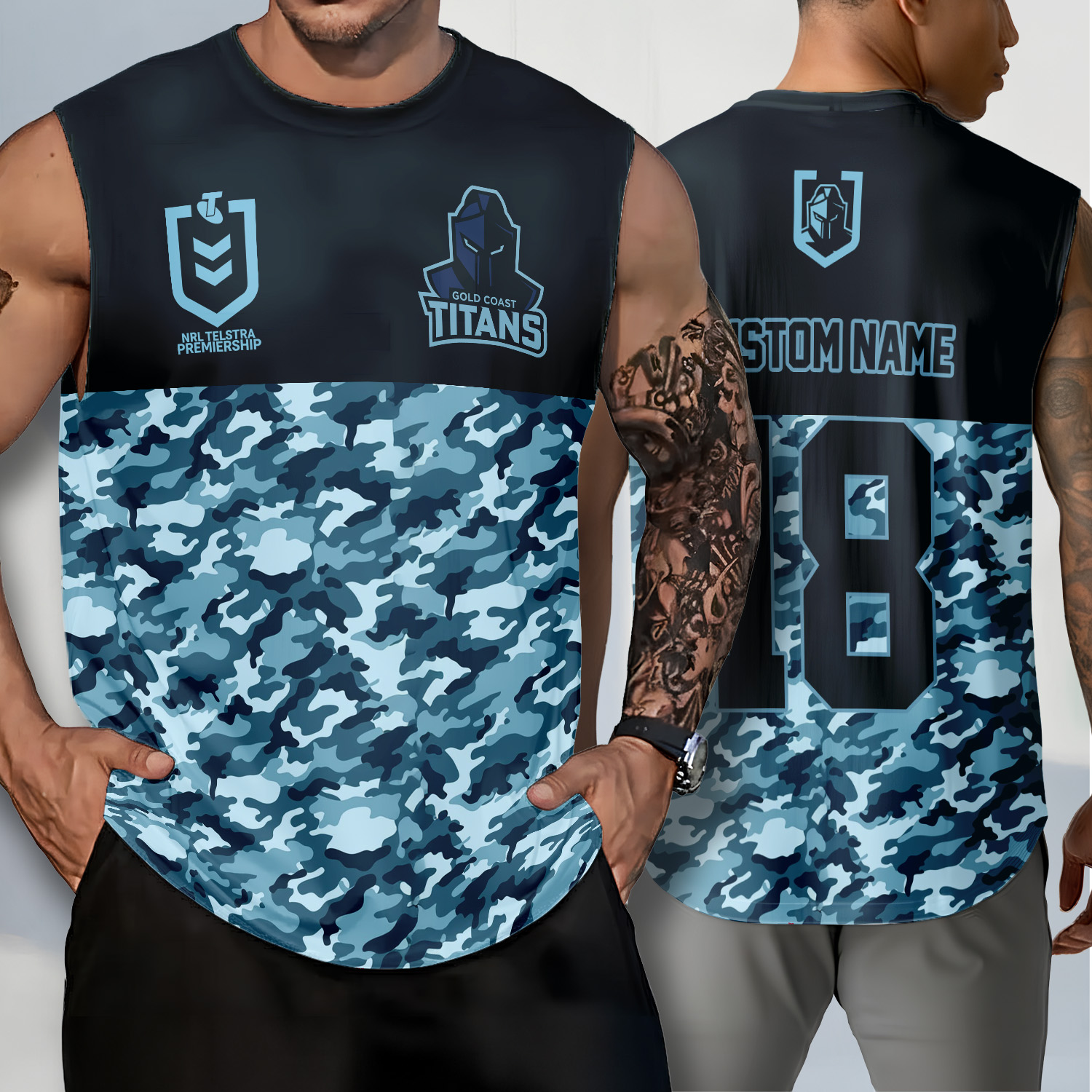 Auspiritmerch Gold Coast Titans Personalized Tank Top Gift For Fans