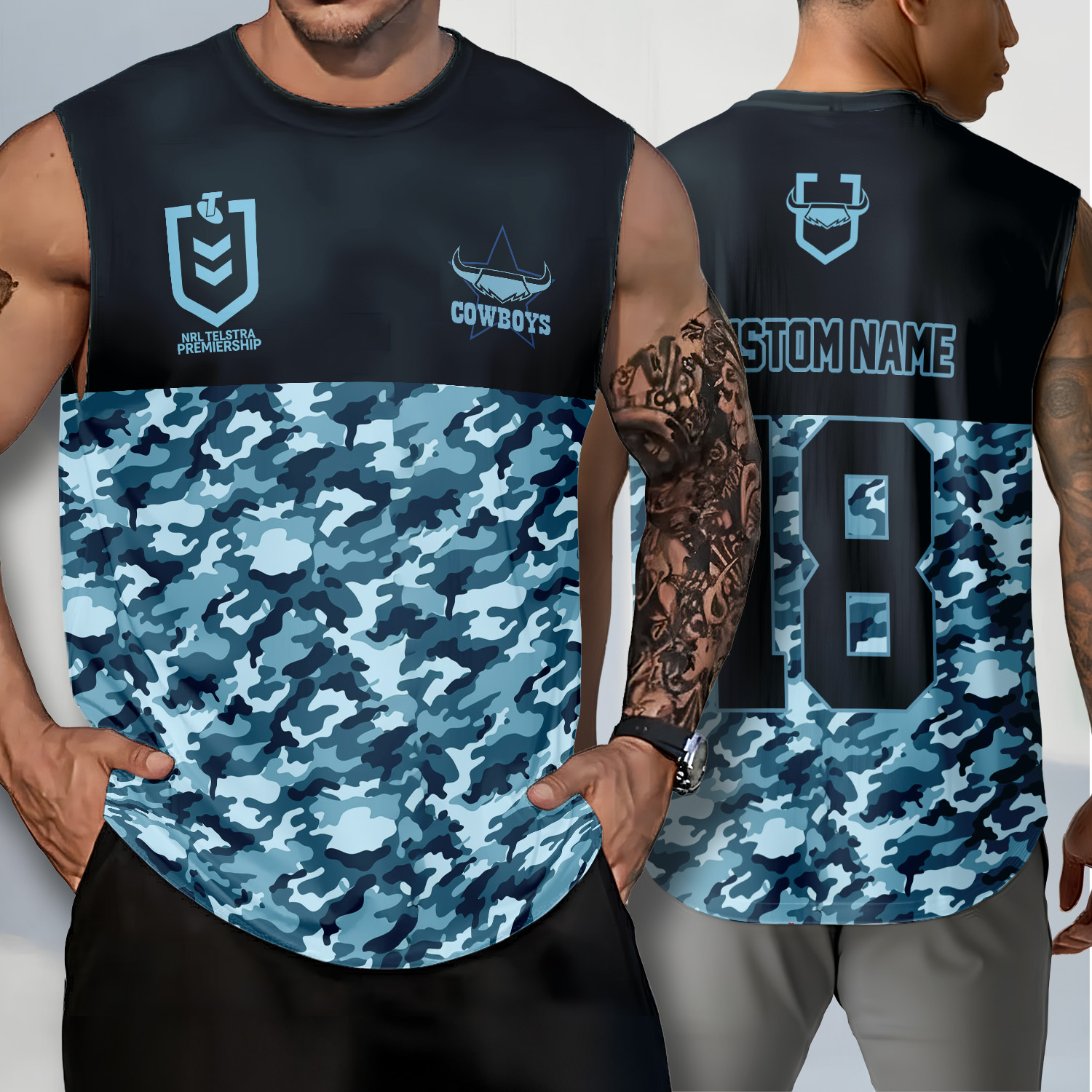 Auspiritmerch North Queensland Cowboys Personalized Tank Top Gift For Fans