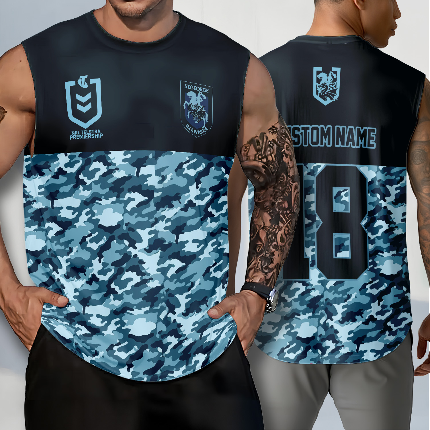 Auspiritmerch St. George Illawarra Dragons Personalized Tank Top Gift For Fans