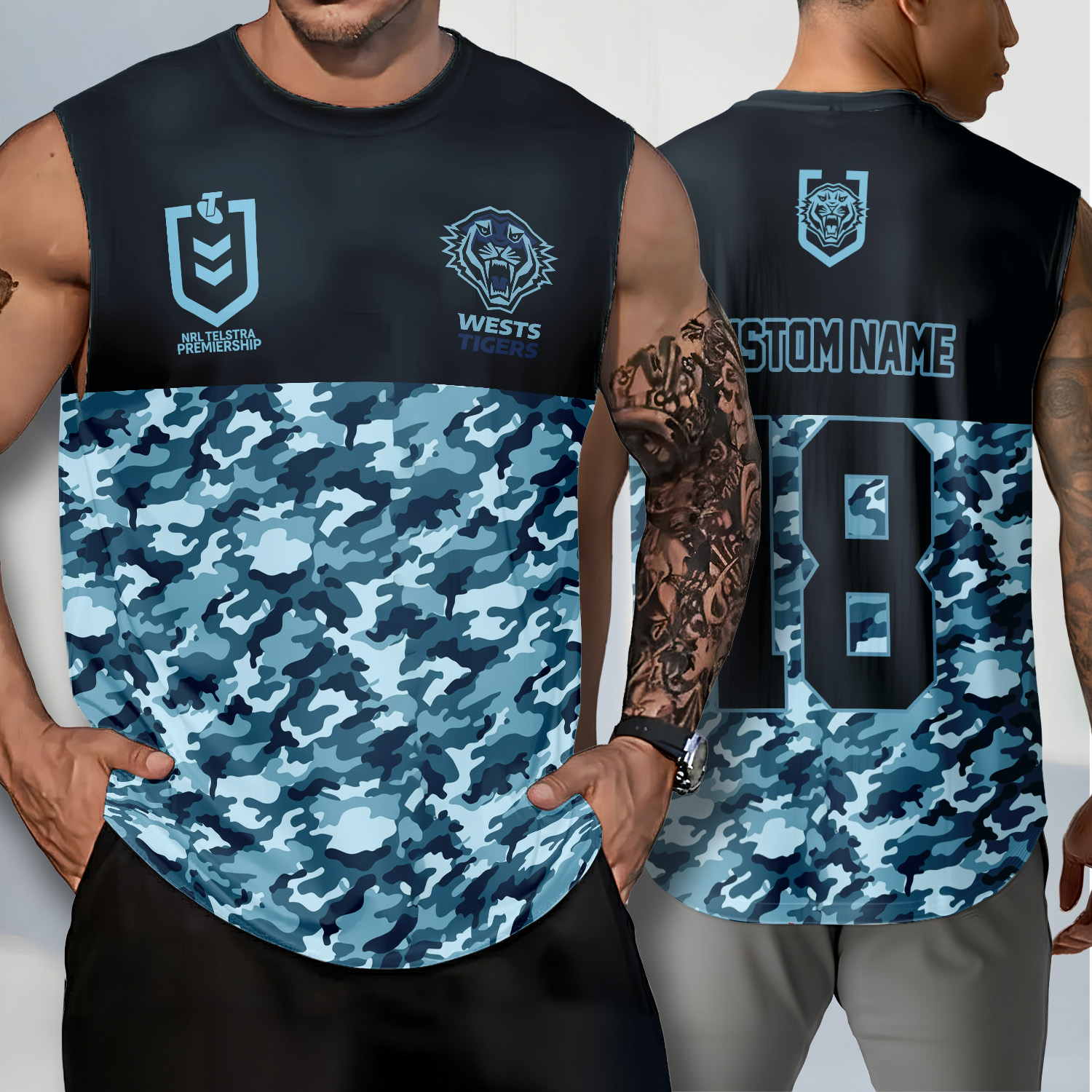 Auspiritmerch Wests Tigers Personalized Tank Top Gift For Fans