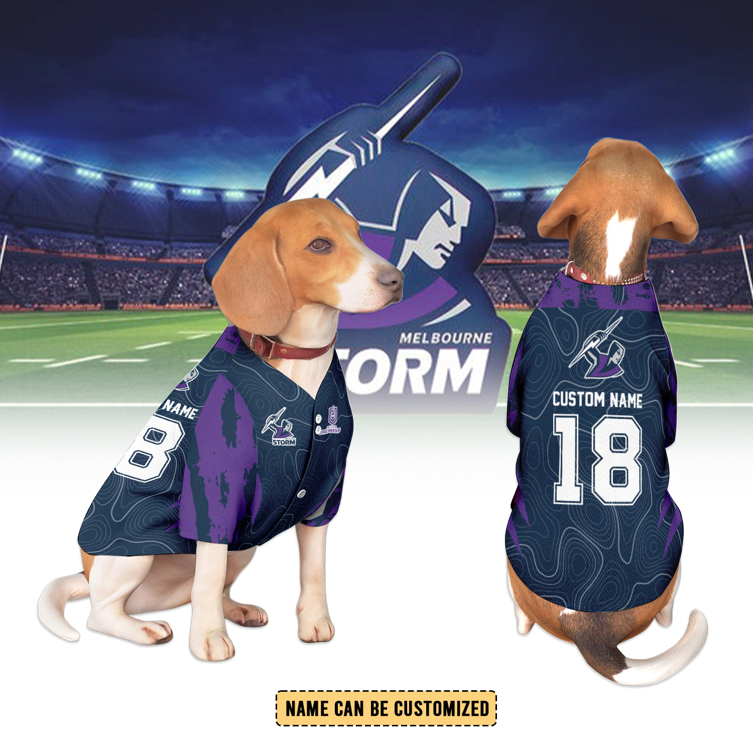Auspiritmerch Melbourne Storm Personalized Pet Baseball Jersey Gift For Fans