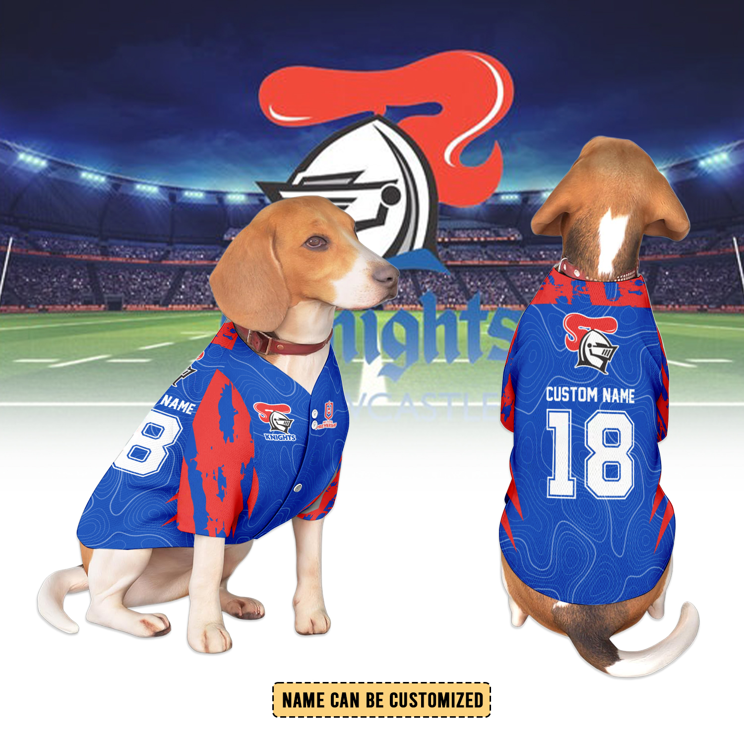 Auspiritmerch Newcastle Knights Personalized Pet Baseball Jersey Gift For Fans