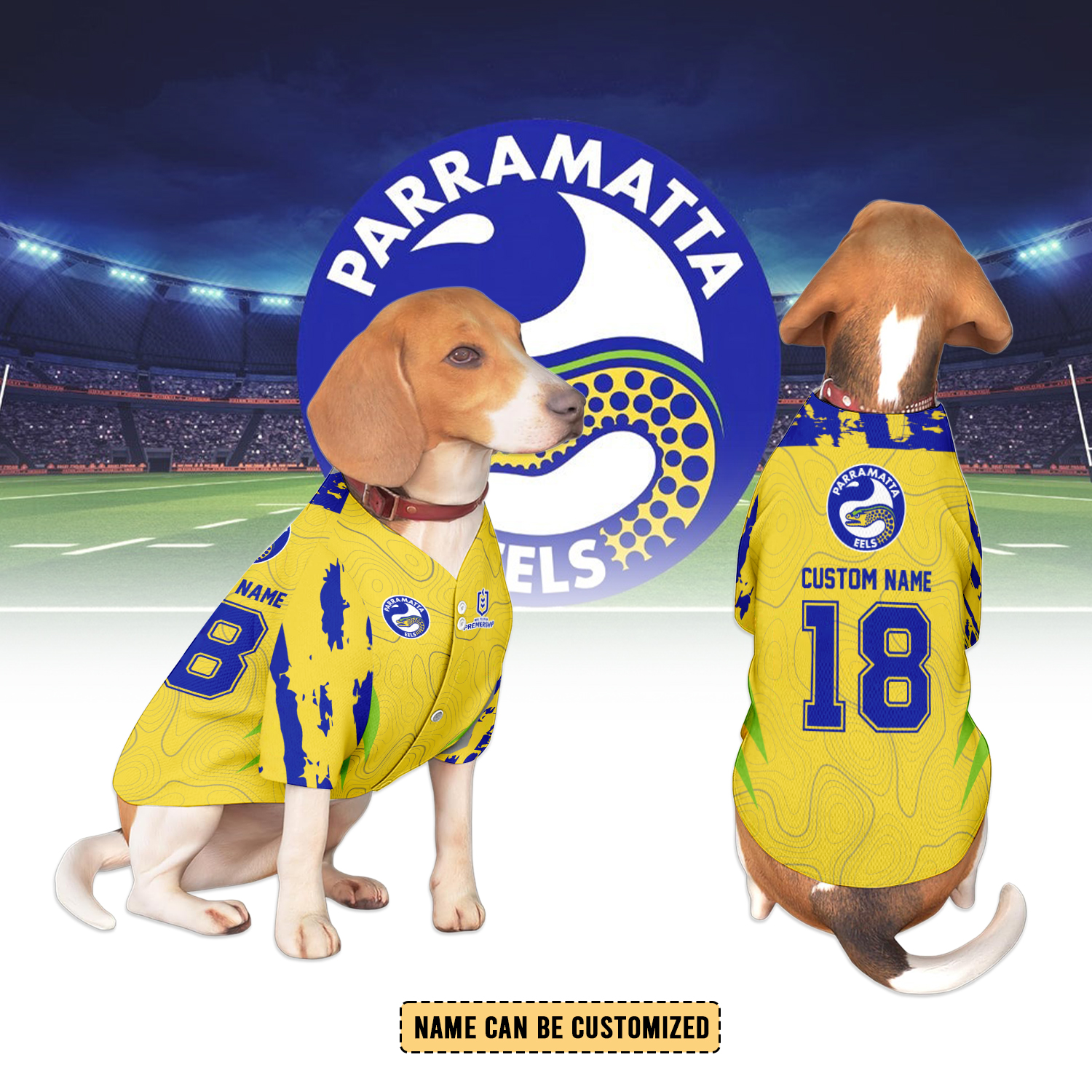 Auspiritmerch Parramatta Eels Personalized Pet Baseball Jersey Gift For Fans